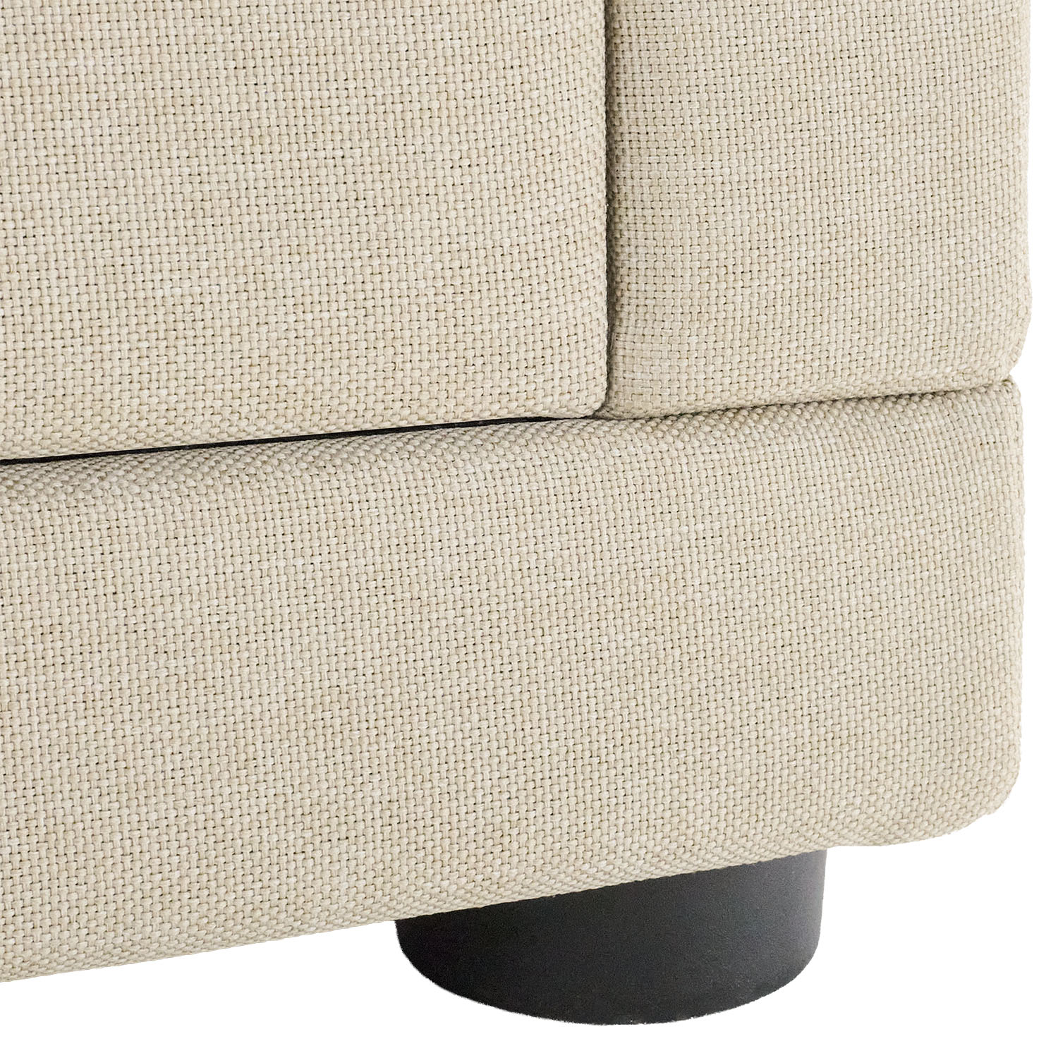 Bedside table Nightstand bedroom 2 Chest drawers Side table Beige fabric