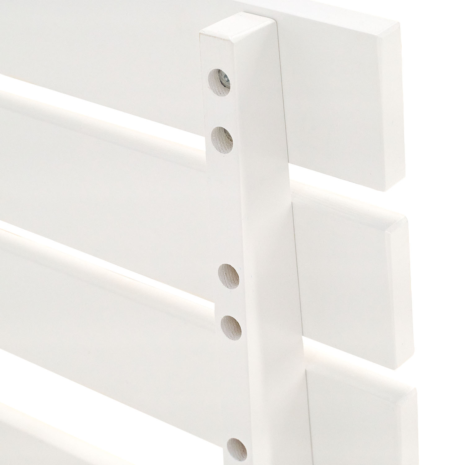 Wood Bed 90x200 cm White | Single Bed | with Slatted Frame | Solid | Kids Youth Guest Bedroom