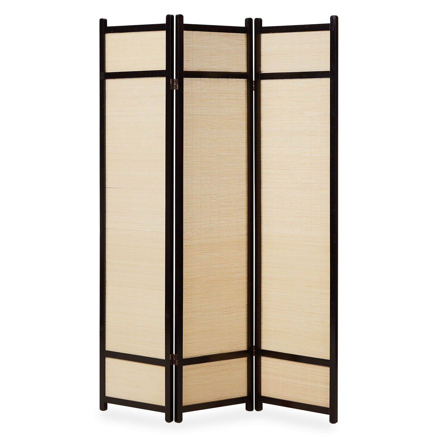 Paravent Brown Bamboo Natural | 3-panel | Wood | Room Divider Partition Privacy Screen