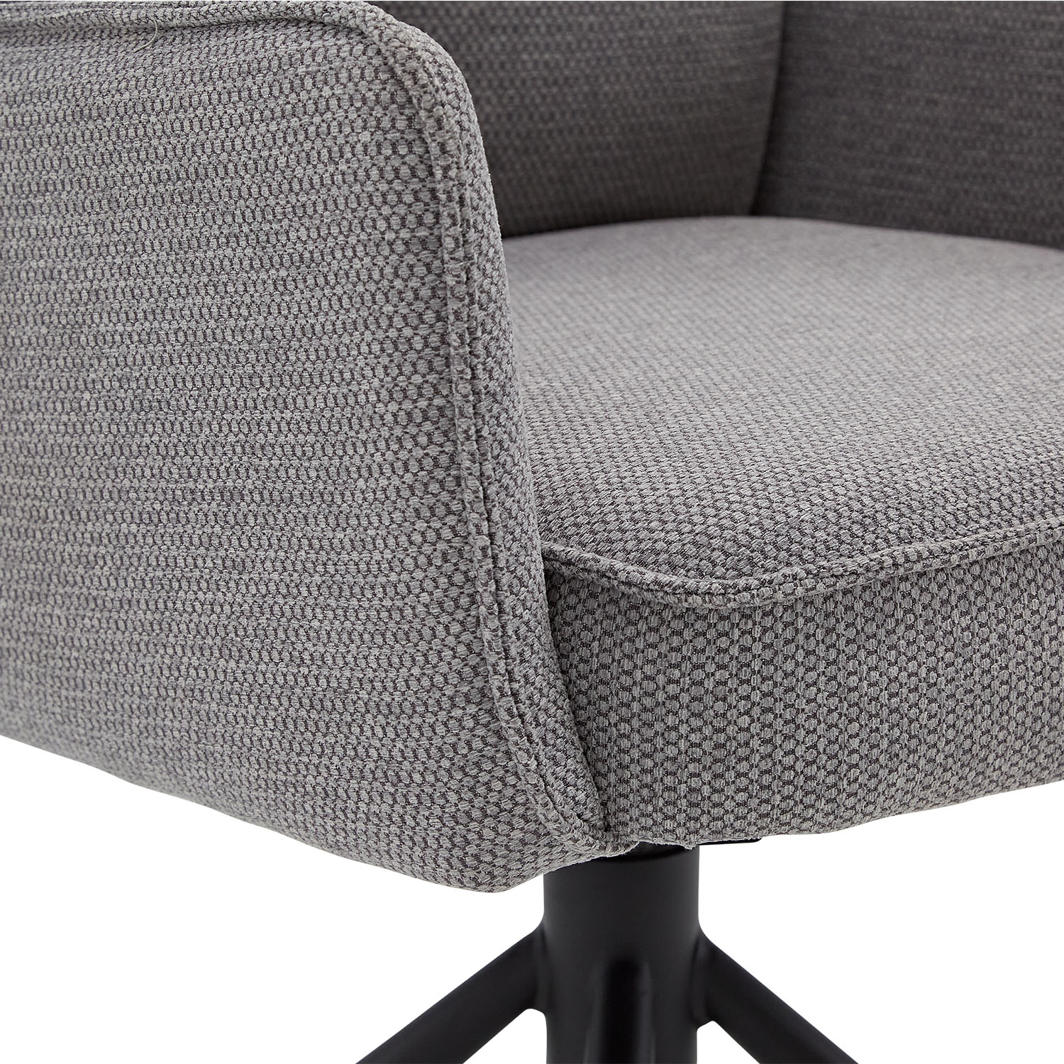 Dining Chair Set of 6 Modern Egg Chairs Grey Fabric Armchairs Dining Room Chairs Upholstered Chairs Eames Chairs