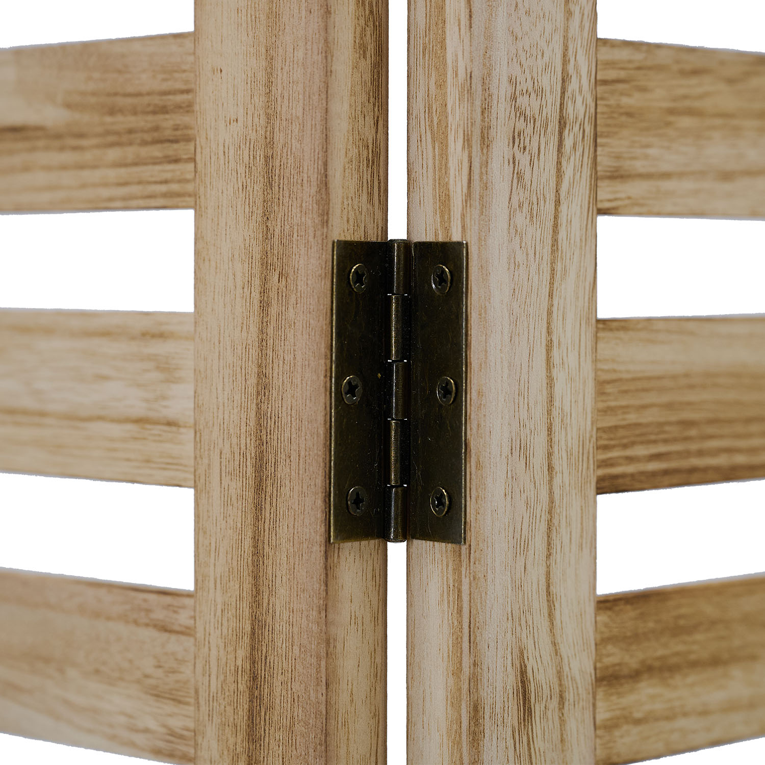 Paravent Natural Wooden Slats | 3-panel | Wood | Room Divider Partition Privacy Screen