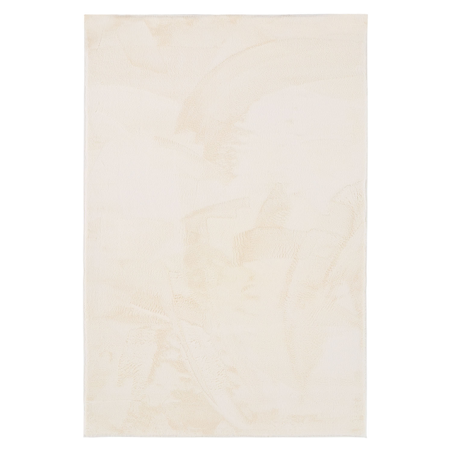 Soft Beige Rug 160x230 cm – Modern Short Pile Living Room Rug – Non Slip Bedroom Carpet – Washable Fluffy Area Rug