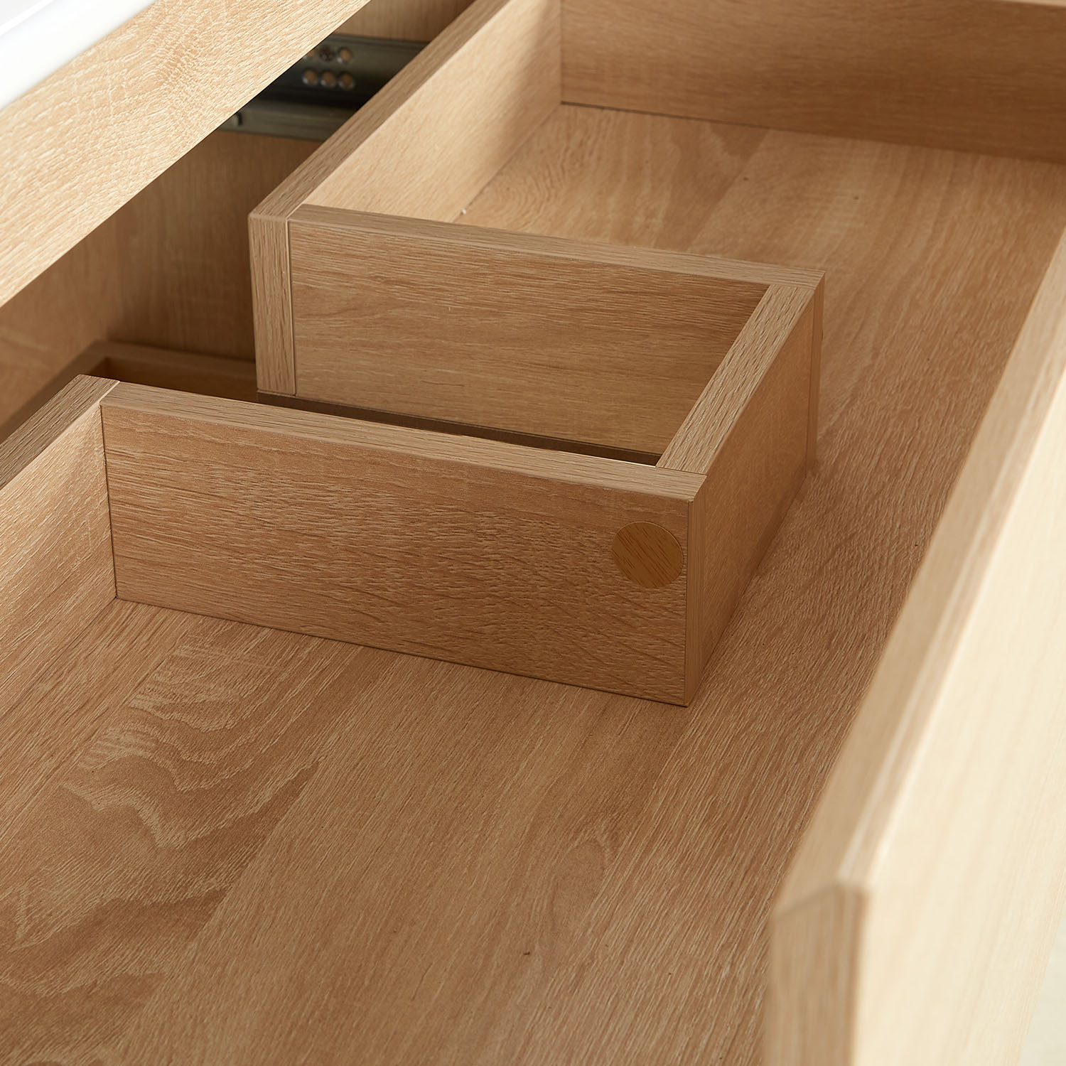 Bathroom cabinet 80 cm Natural Wood Oak Storage Vanity unit Bathroom furniture Sink unit Washroom wall cabinet