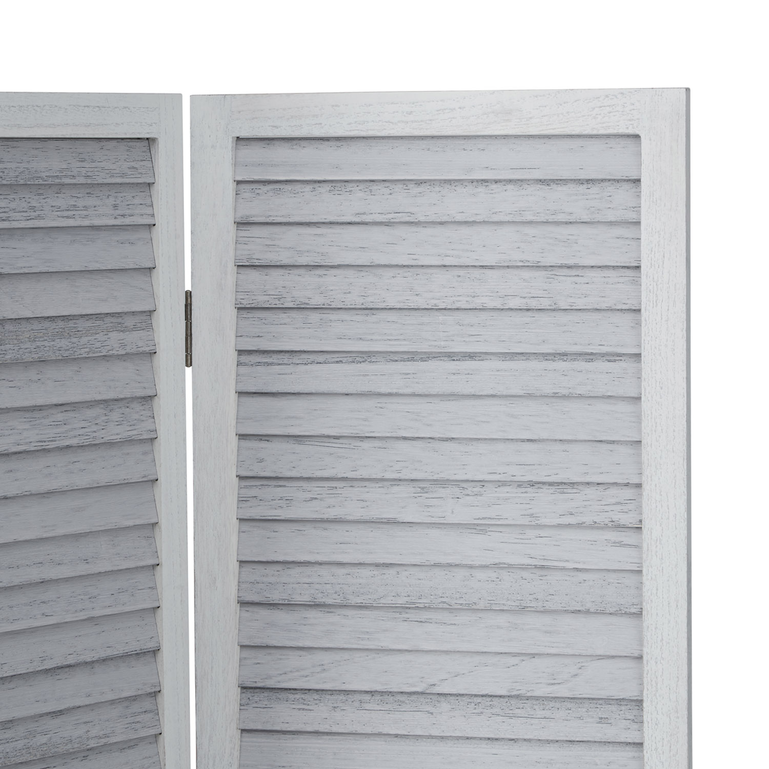 Paravent Gray Wooden Slats | 3-panel | Wood | Room Divider Partition Privacy Screen
