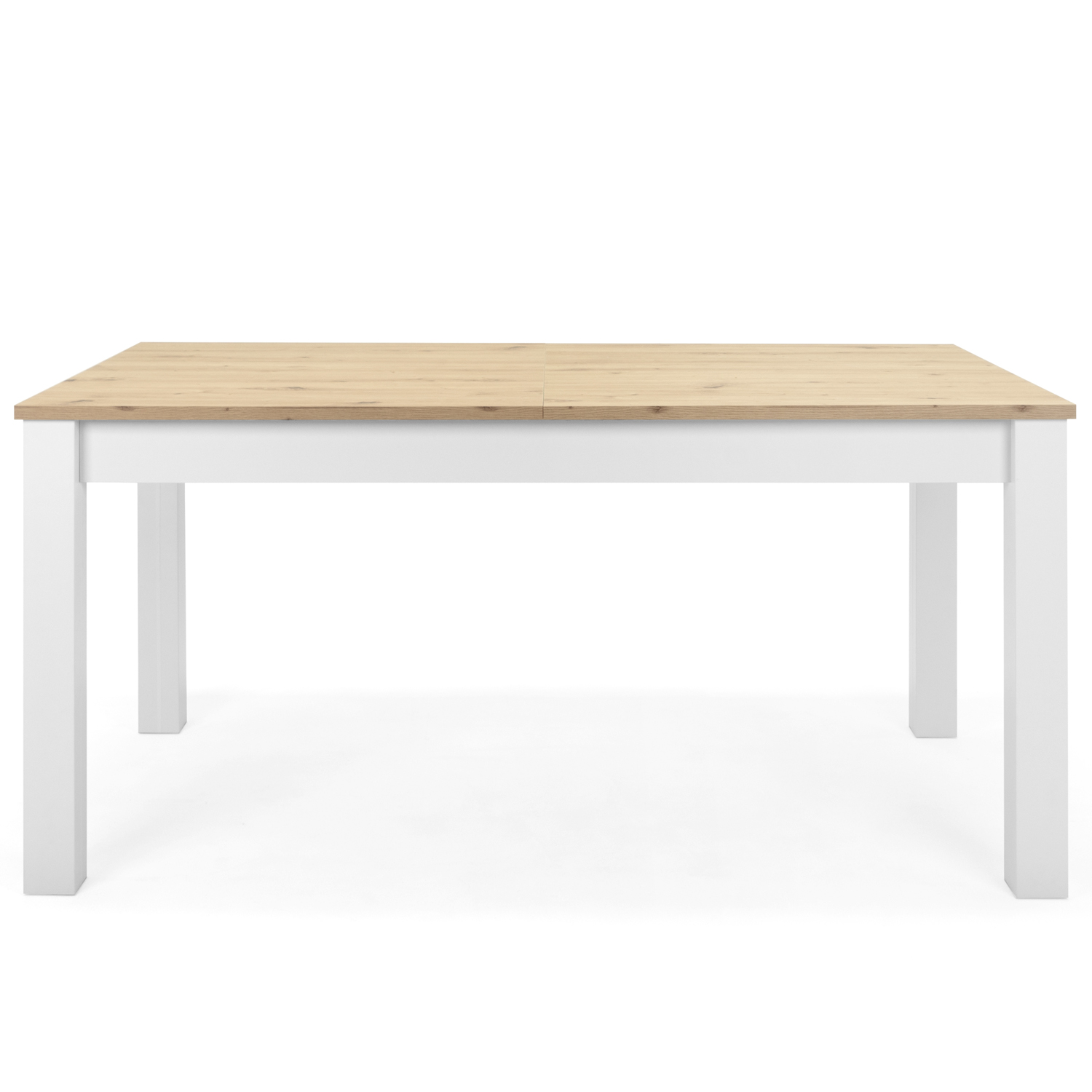 Esstisch ausziehbar Esszimmertisch Küchentisch Holztisch Weiß Eiche 160x90 cm