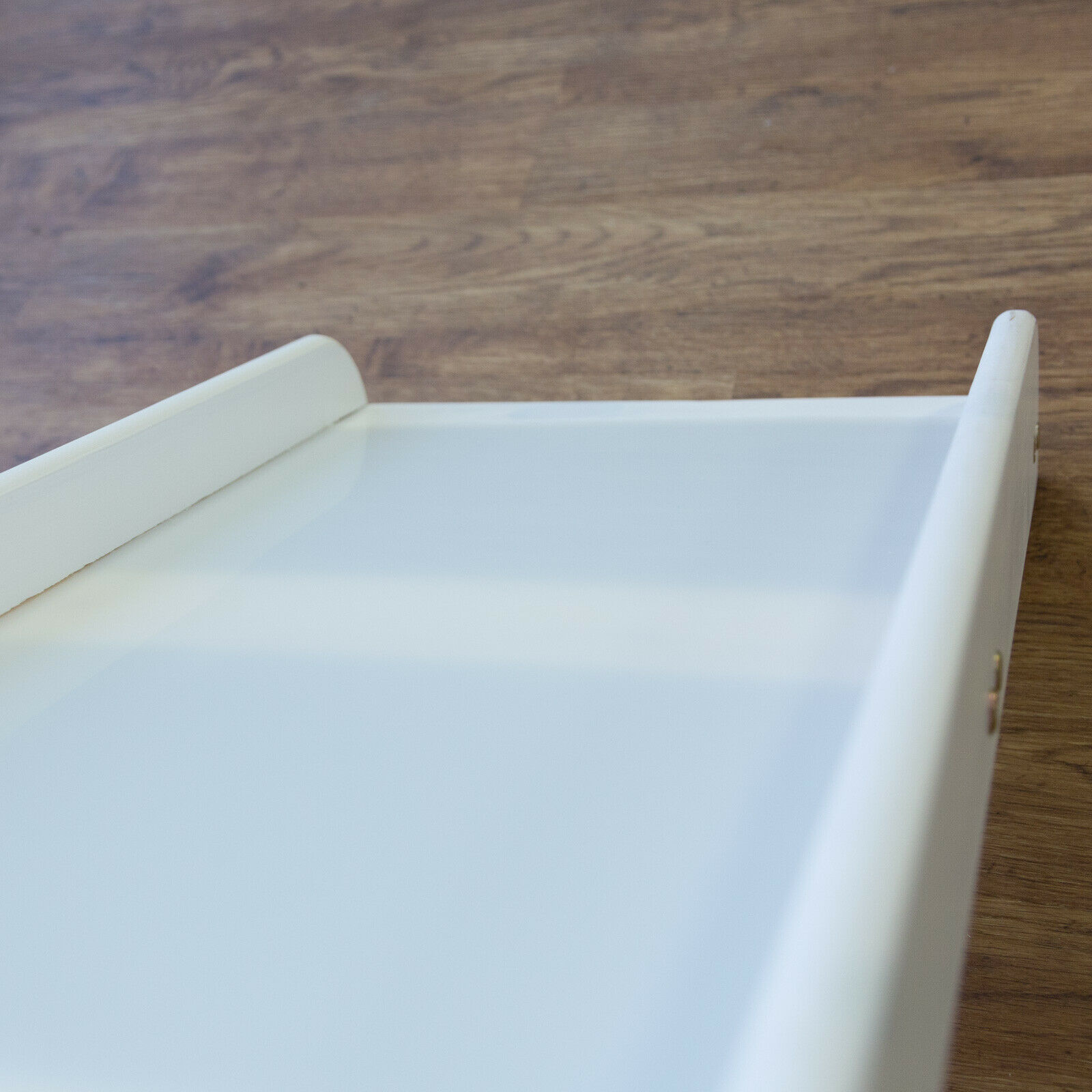 Loft Bed Kids 90x200 cm White with Curtain in Blue | Slide | without Slatted Frame