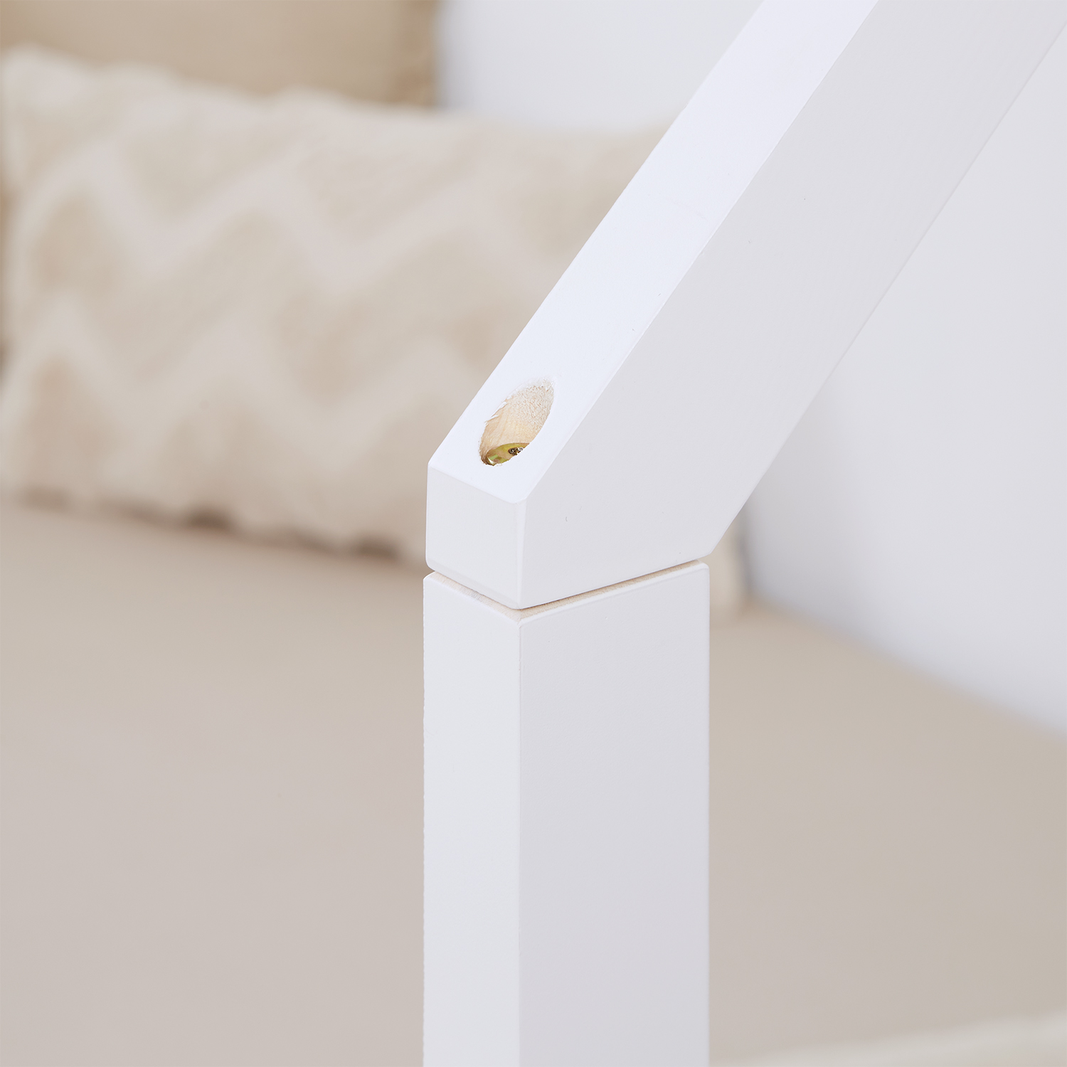 Children's Bed 90x200 cm White | House Bed Extendable to Double Bed | Functional Bed | with Slatted Frame | Wood