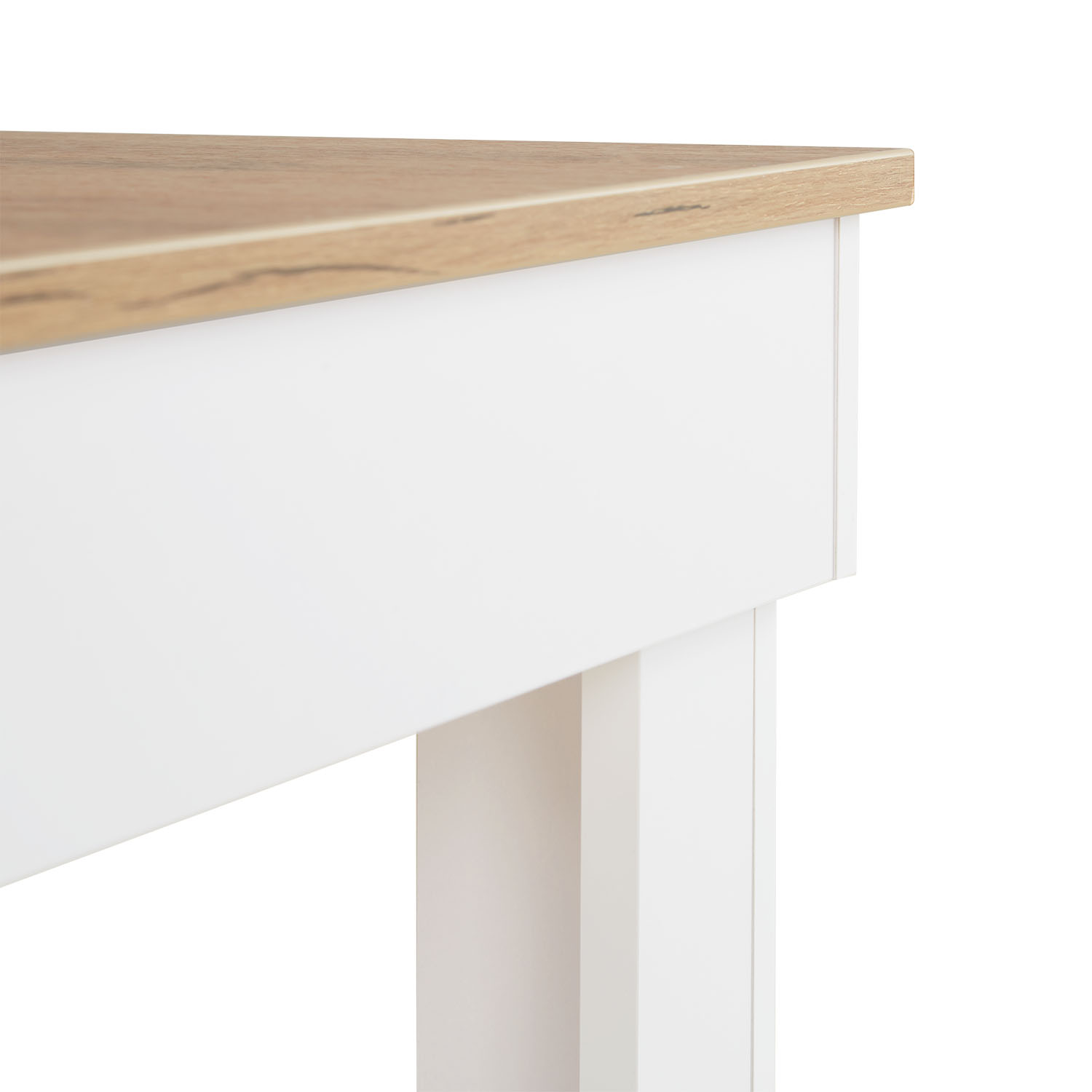 Modern Dining Table Kitchen Table Wooden Table 90x60 cm White 2 Seater Living Room Oak