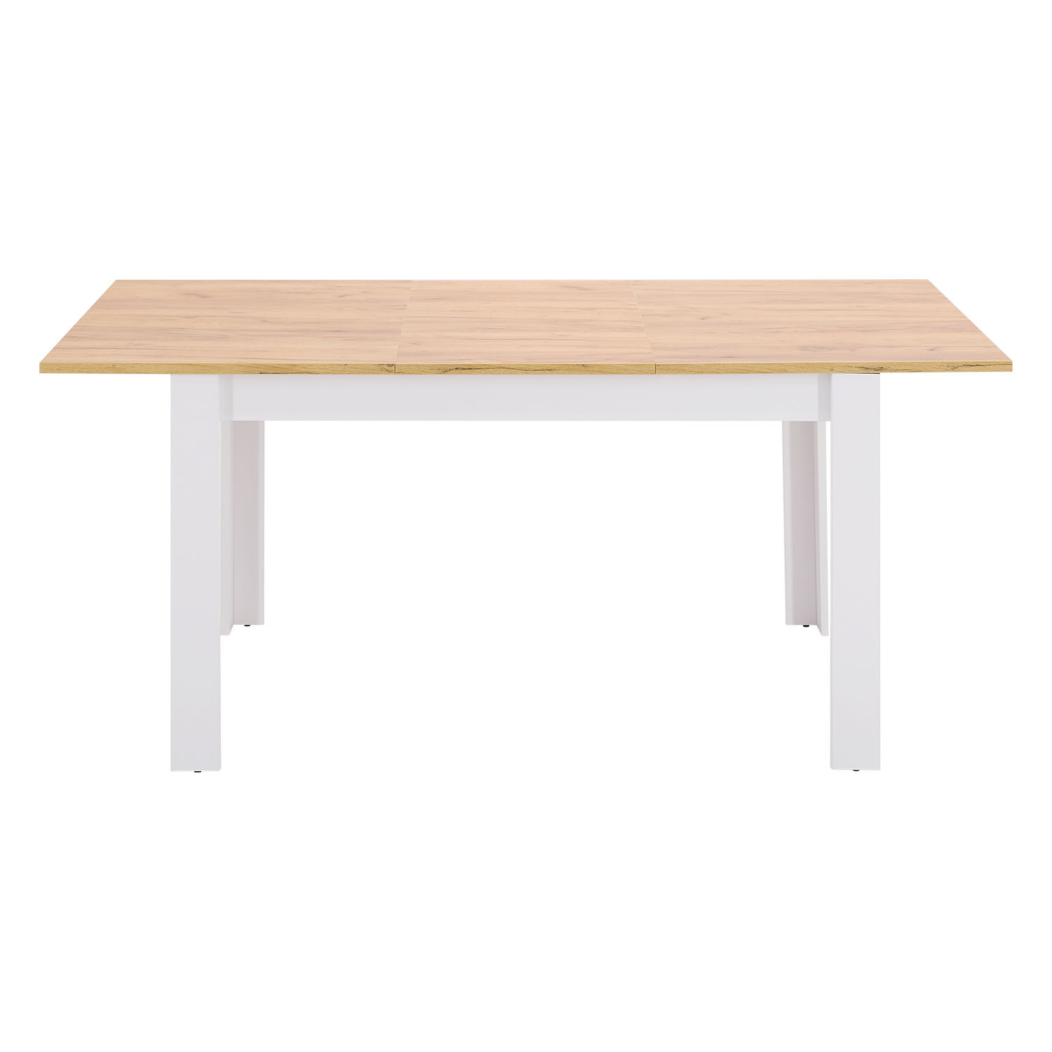 Modern Dining Table Kitchen Table White Wooden Table 135x86 cm Wotan Oak 8 Seater Extendable