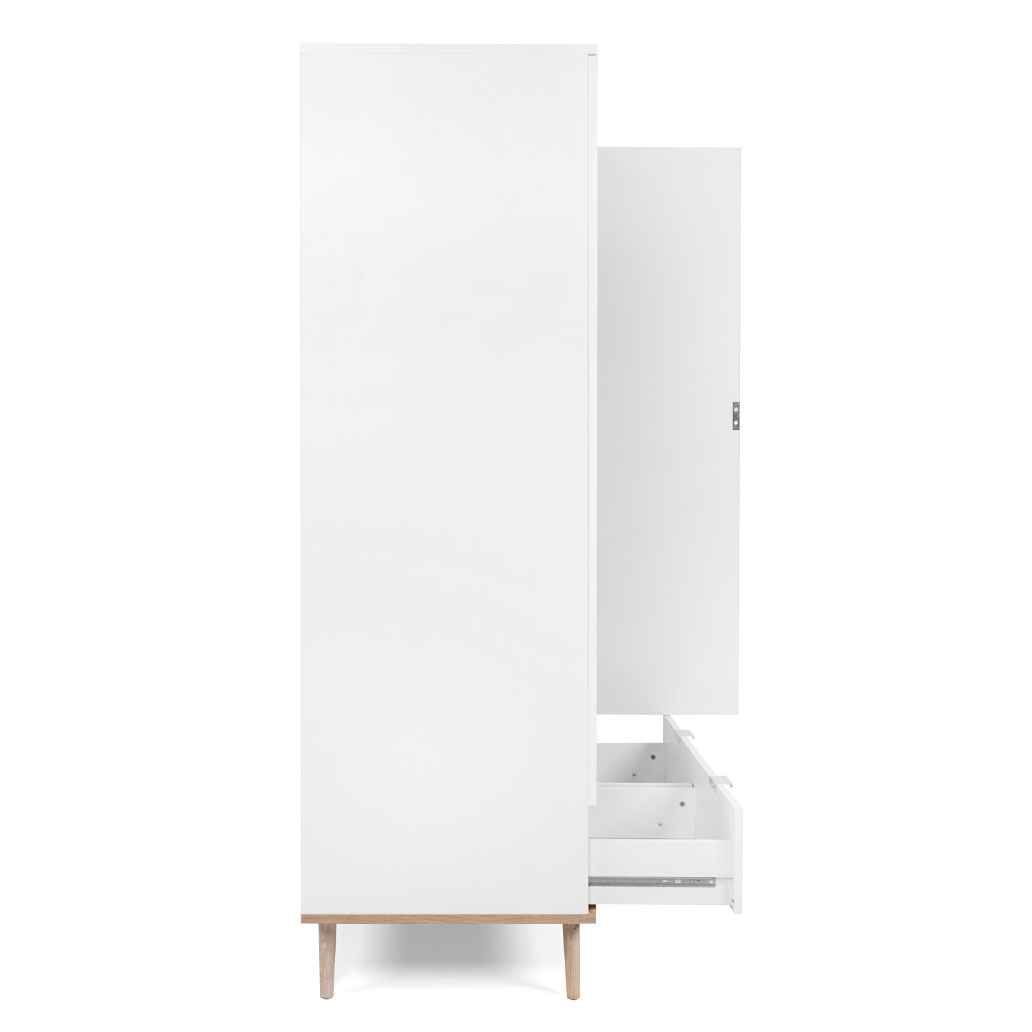 Wardrobe Closet White180 cm Wood Cabinet 2 Doors Hallway Cabinet Multipurpose Cabinet