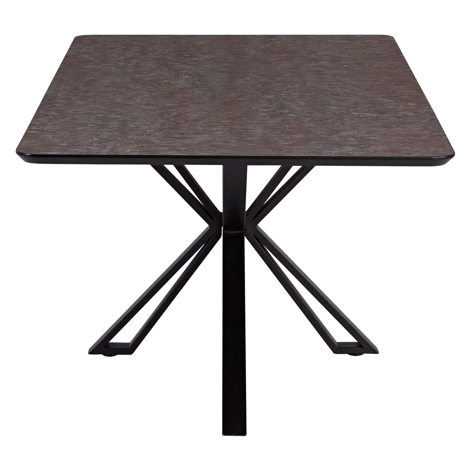 Modern Dining Table Kitchen Table 200x100 cm Brown Black Table 8 Seater Industrial Look