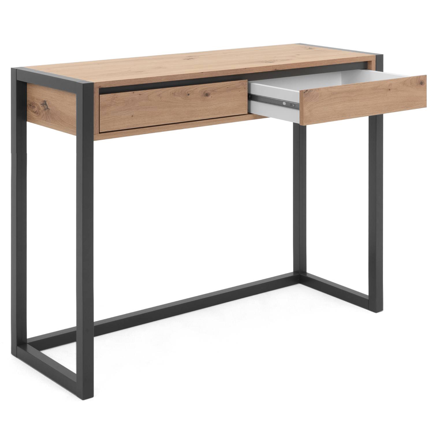 Console Table with 2 Drawers Hallway Furniture Desk Wood Industrial Style Storage