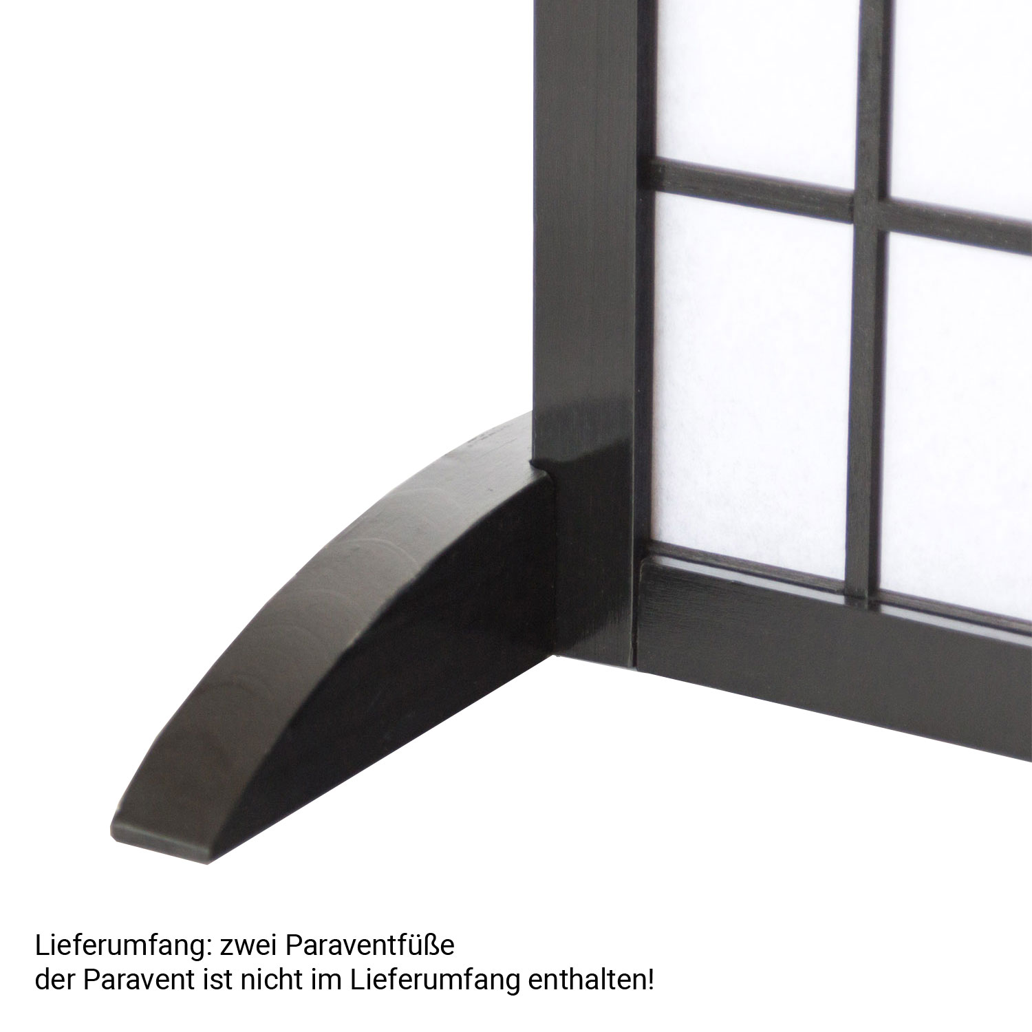Raumteiler Standfuß Schwarz Fuß für Paravent Trennwand spanische Wand Sichtschutz