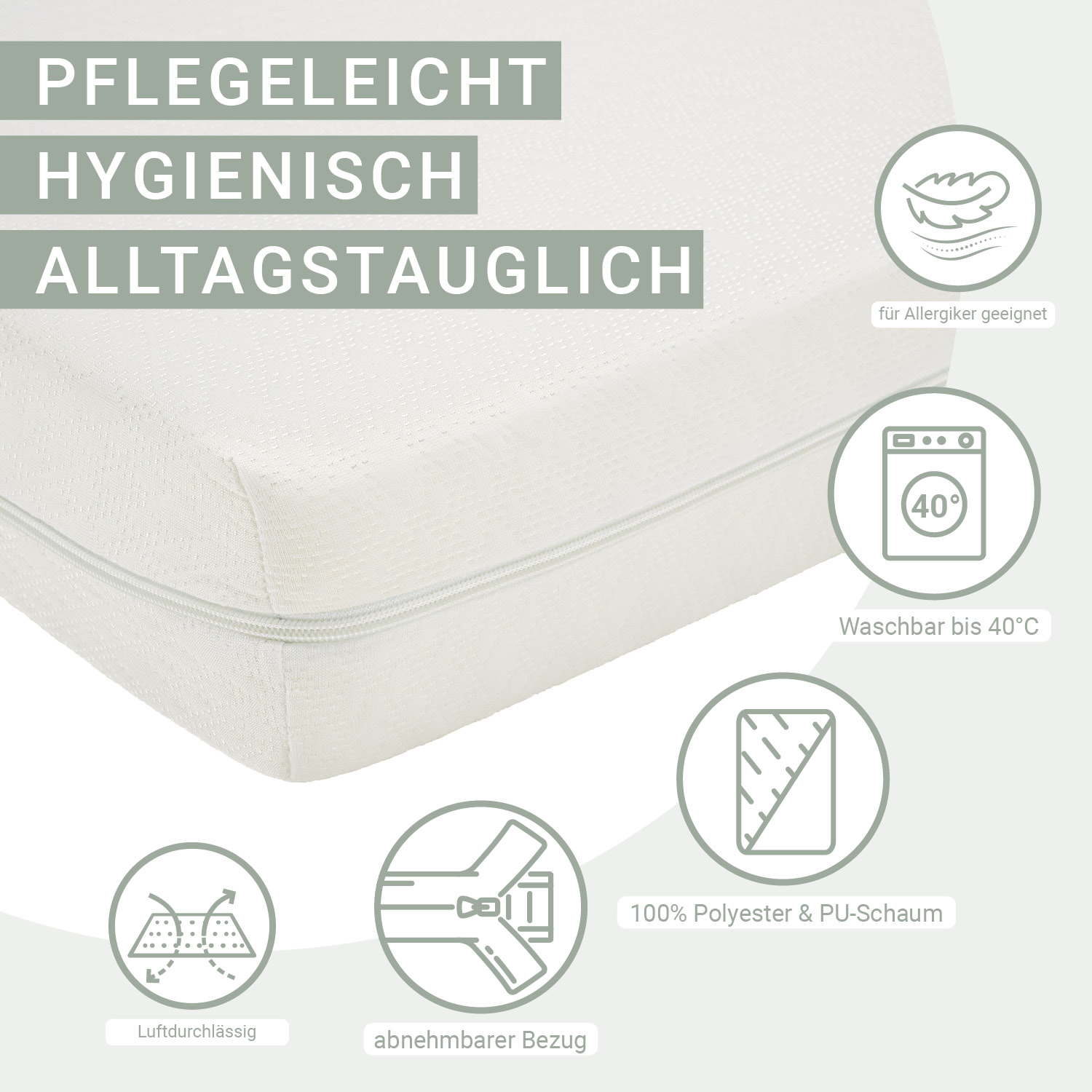 Upholstered bed 120x200 cm grey | with slatted frame | with mattress | double fabric bed frame