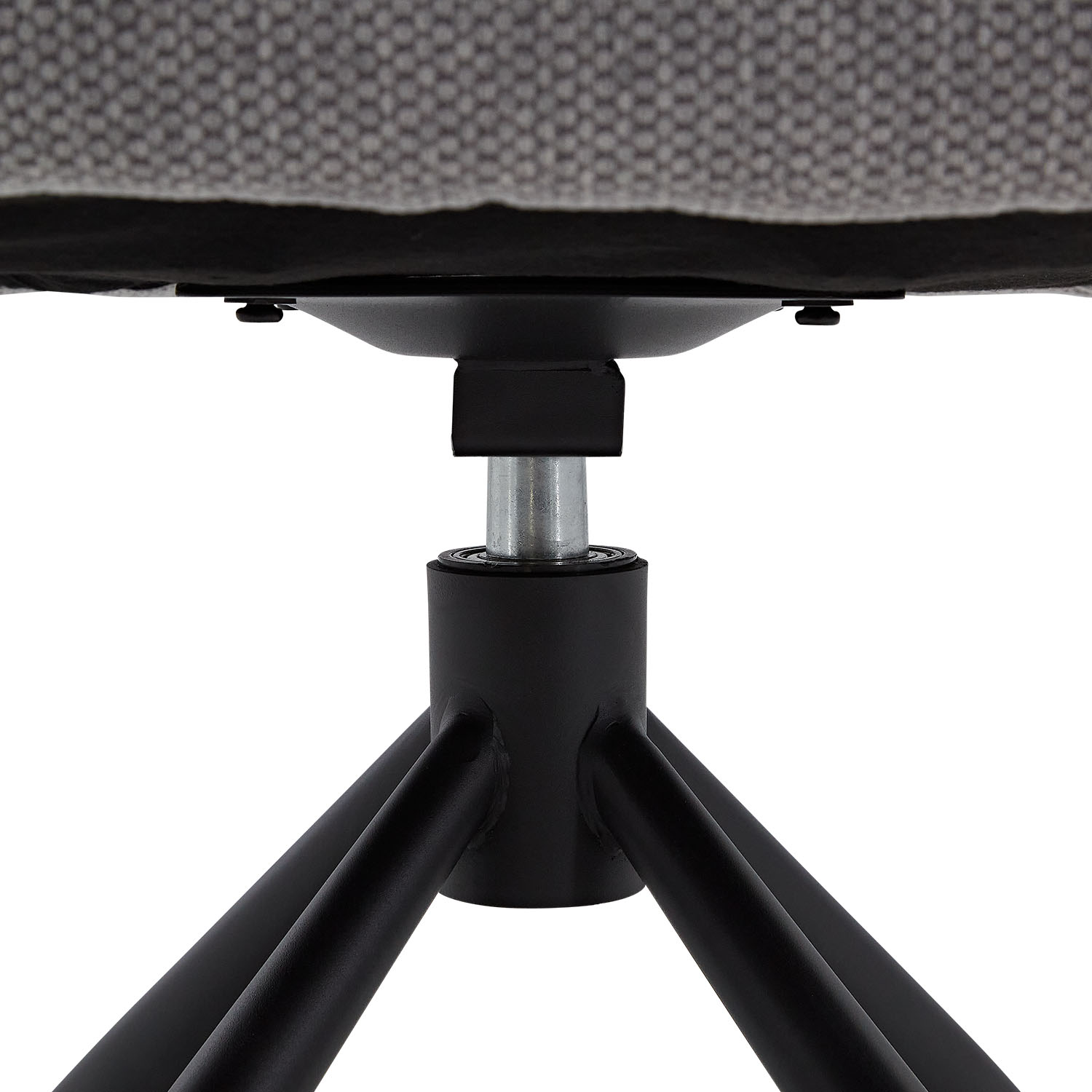 Dining set | 4-piece set upholstered chairs grey with armrest | swivel | dining table brown metal frame oval 200 cm