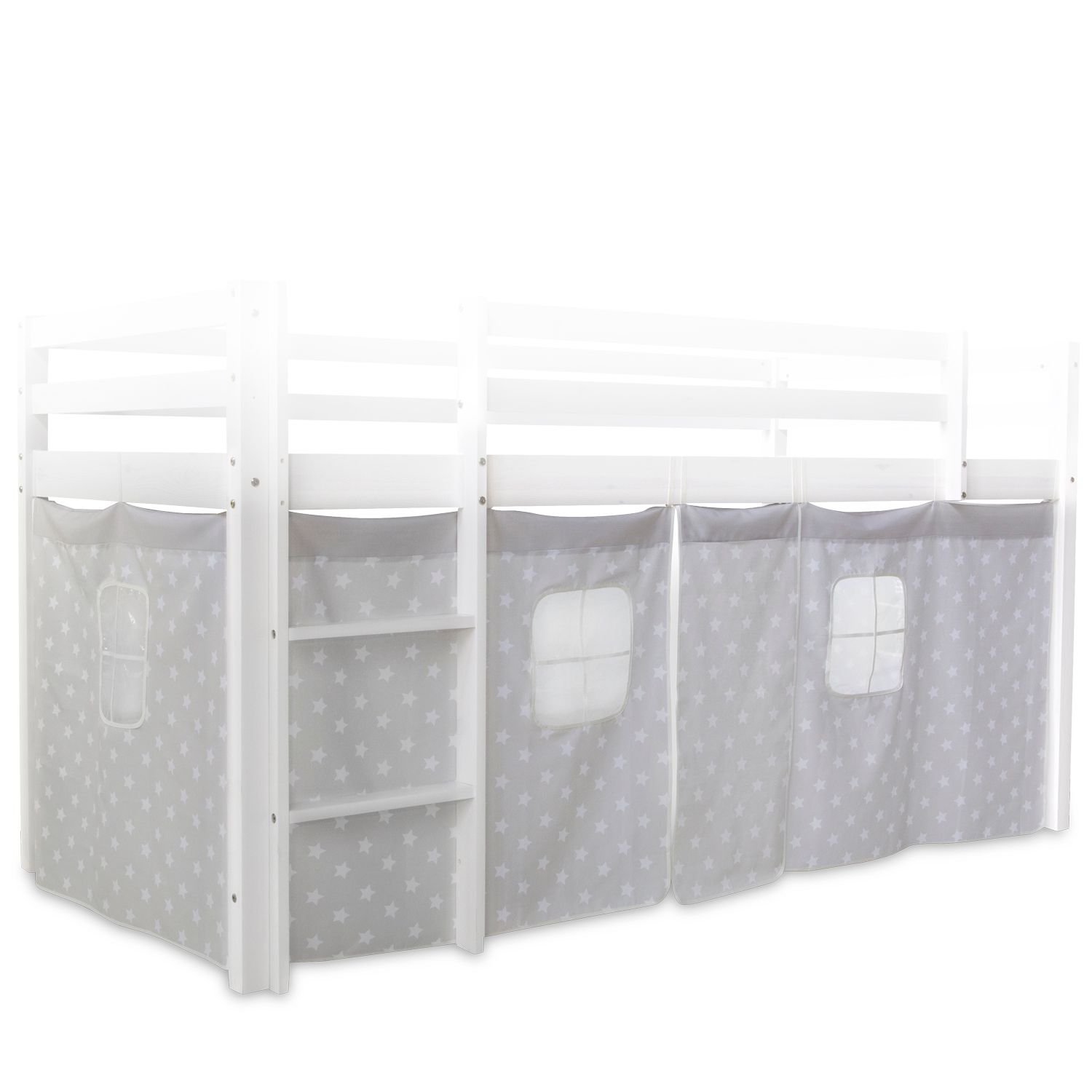 Childrens Bed Curtain Bunk Bed Cabin Bed Accessories Grey Stars Childrens Bed Curtain Bunk Bed Cabin Bed Accessories Grey Stars