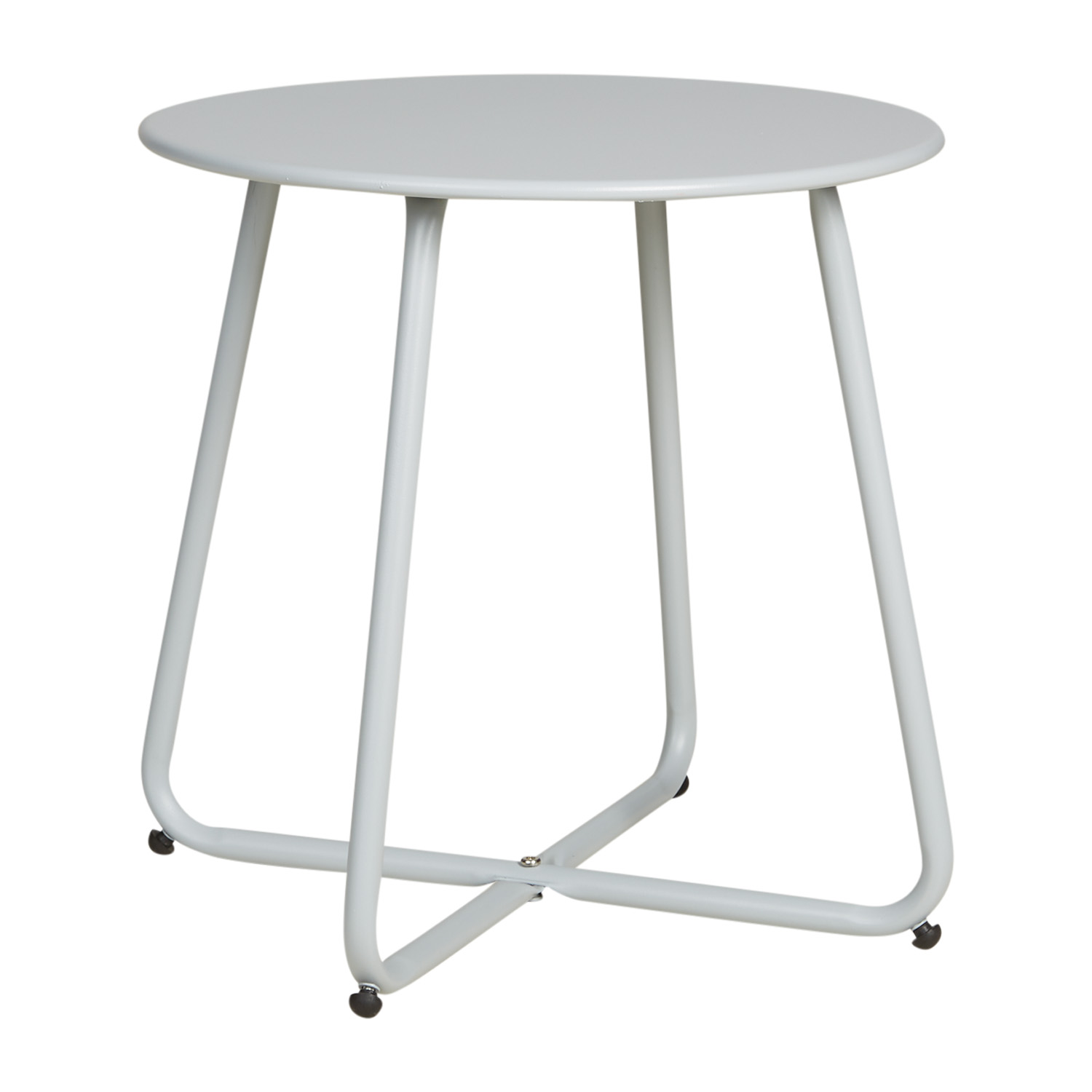 Coffee table Side table Round Garden Table Grey Metal Small table Outdoor table Bistro table