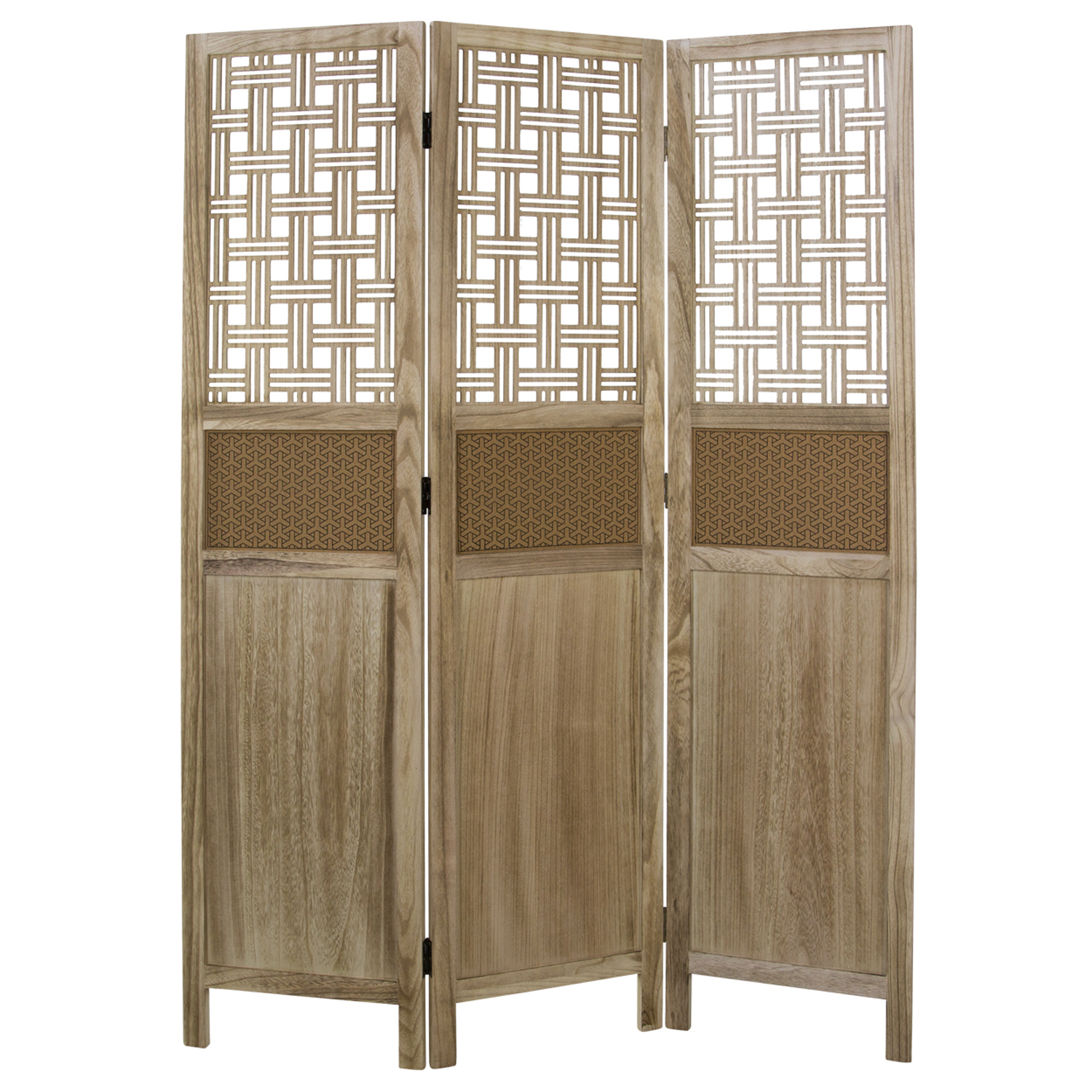 Paravent Natural Cork Decorations | 3-panel | Wood | Room Divider Partition Privacy Screen
