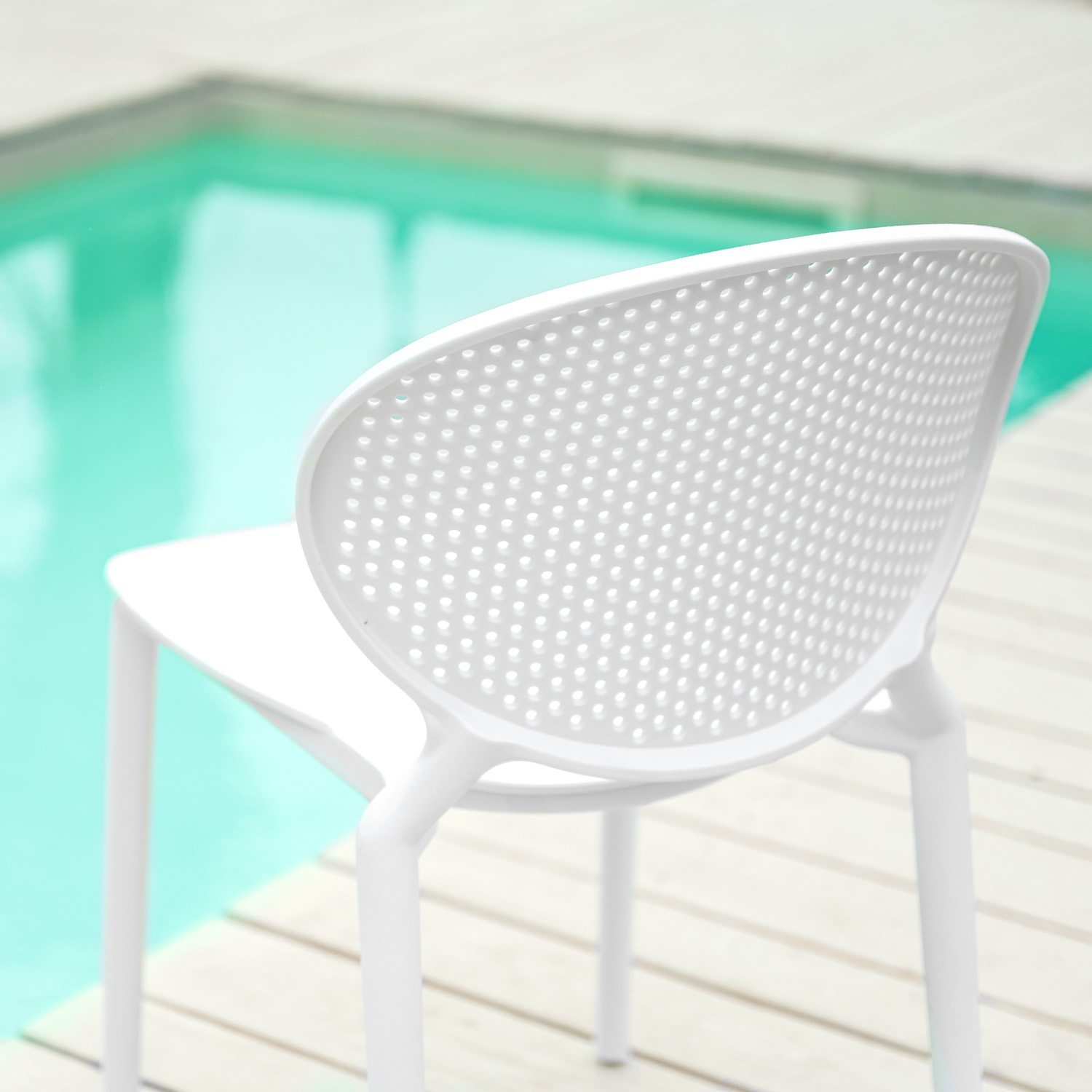Modern Garden chair Set of 4 Camping chairs 5 different colours Outdoor chairs Plastic Stacking chairs Kitchen chairs