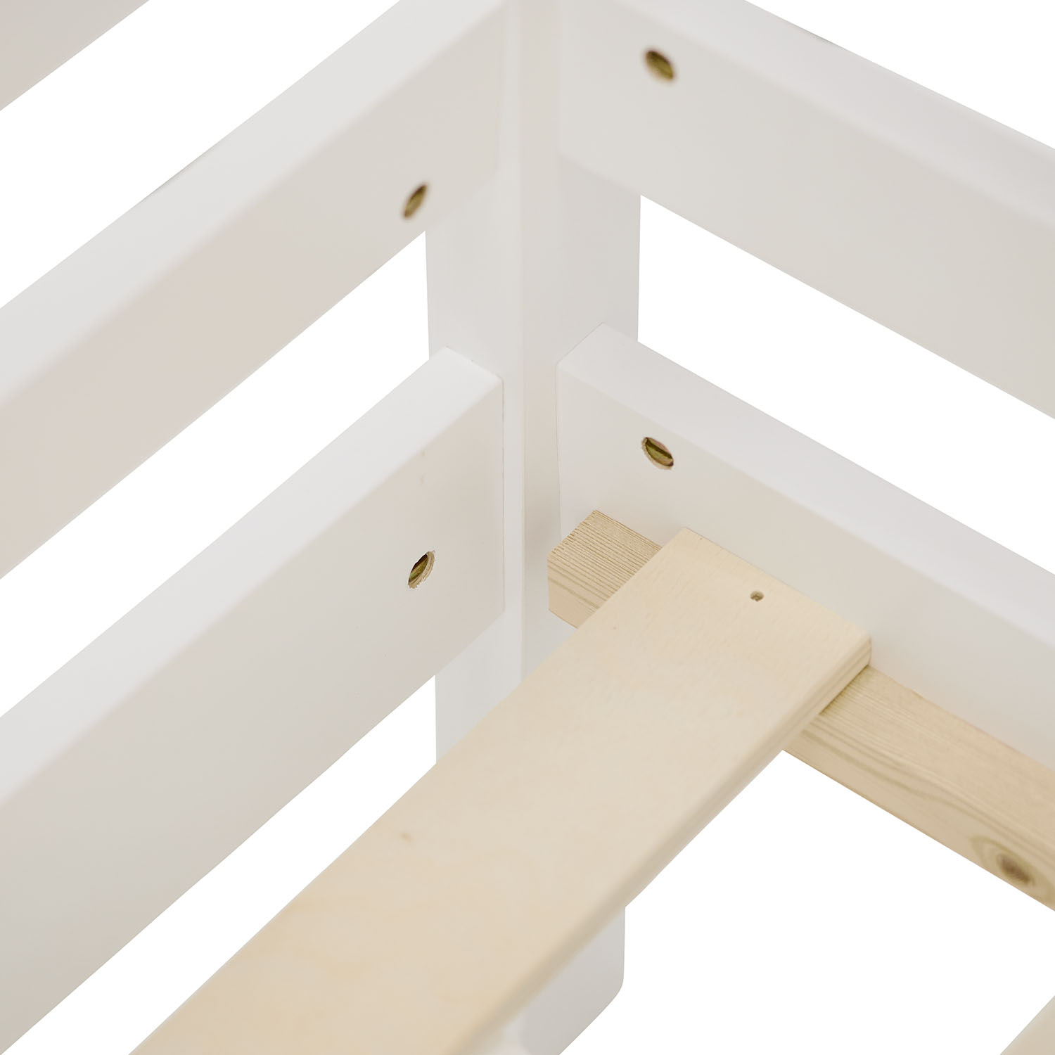 Children's Bed 90x200 cm White | House Bed with Fall Protection and Bed Drawer | Montessori | Single Bed | with Slatted Frame | Wood