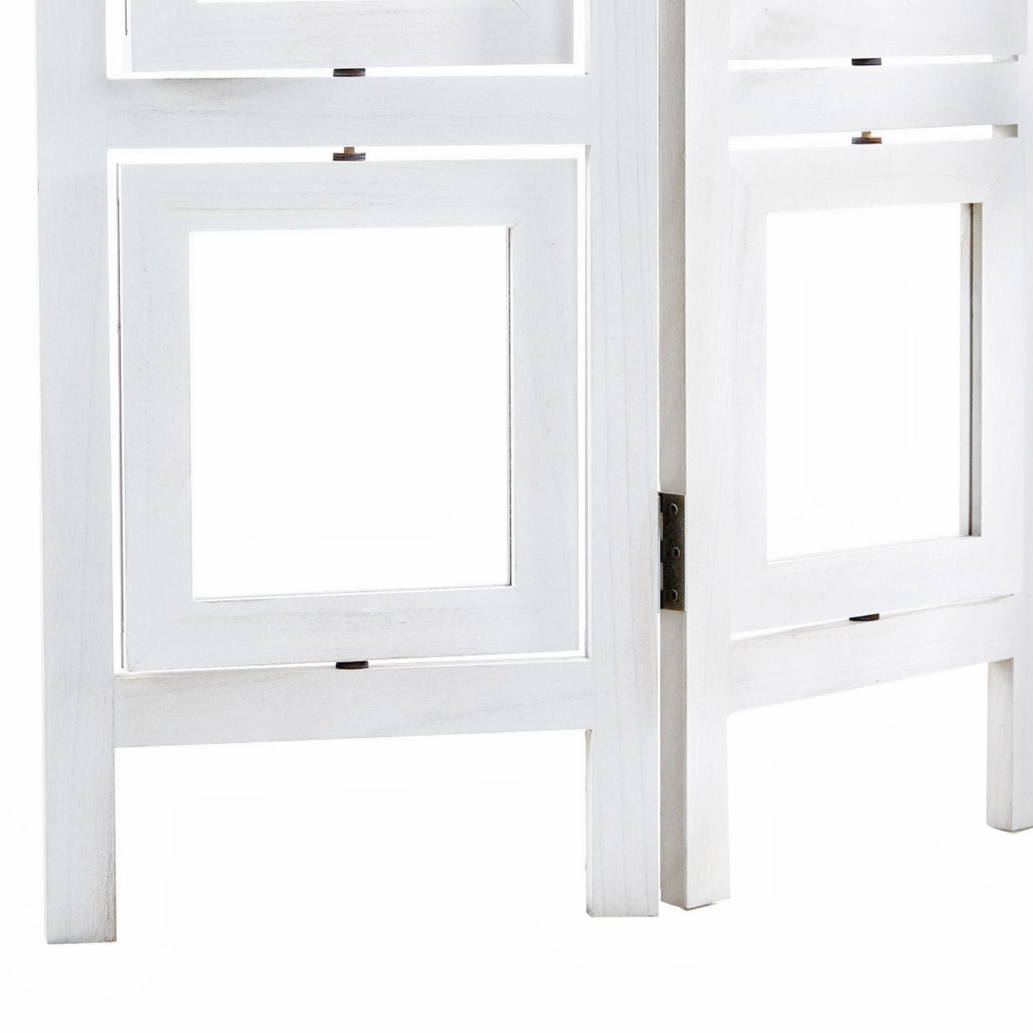 Paravent Pictures Photos White | 3-panel | Wood | Room Divider Partition Privacy Screen