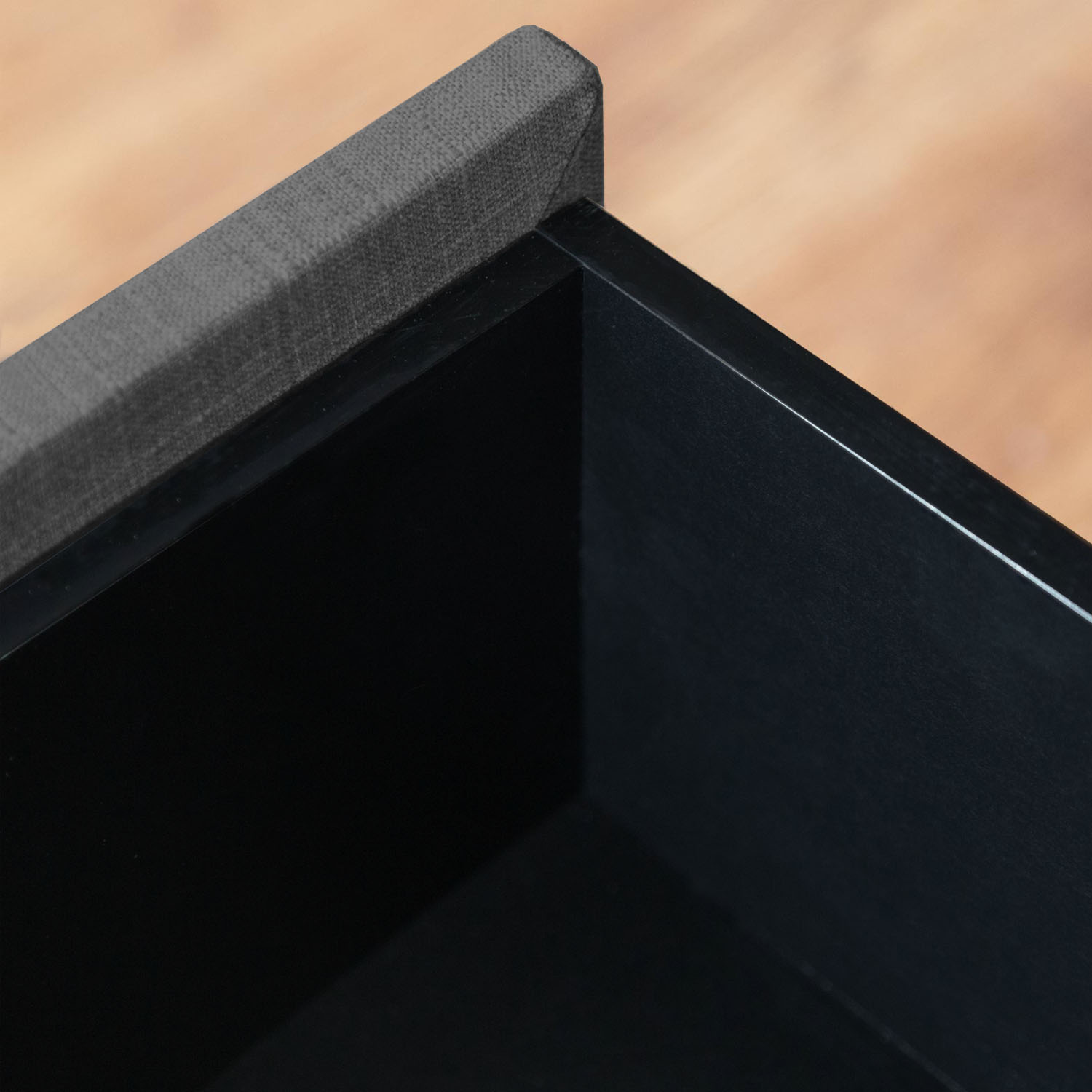 Bedside table nightstand bedroom night chest drawers side table grey fabric