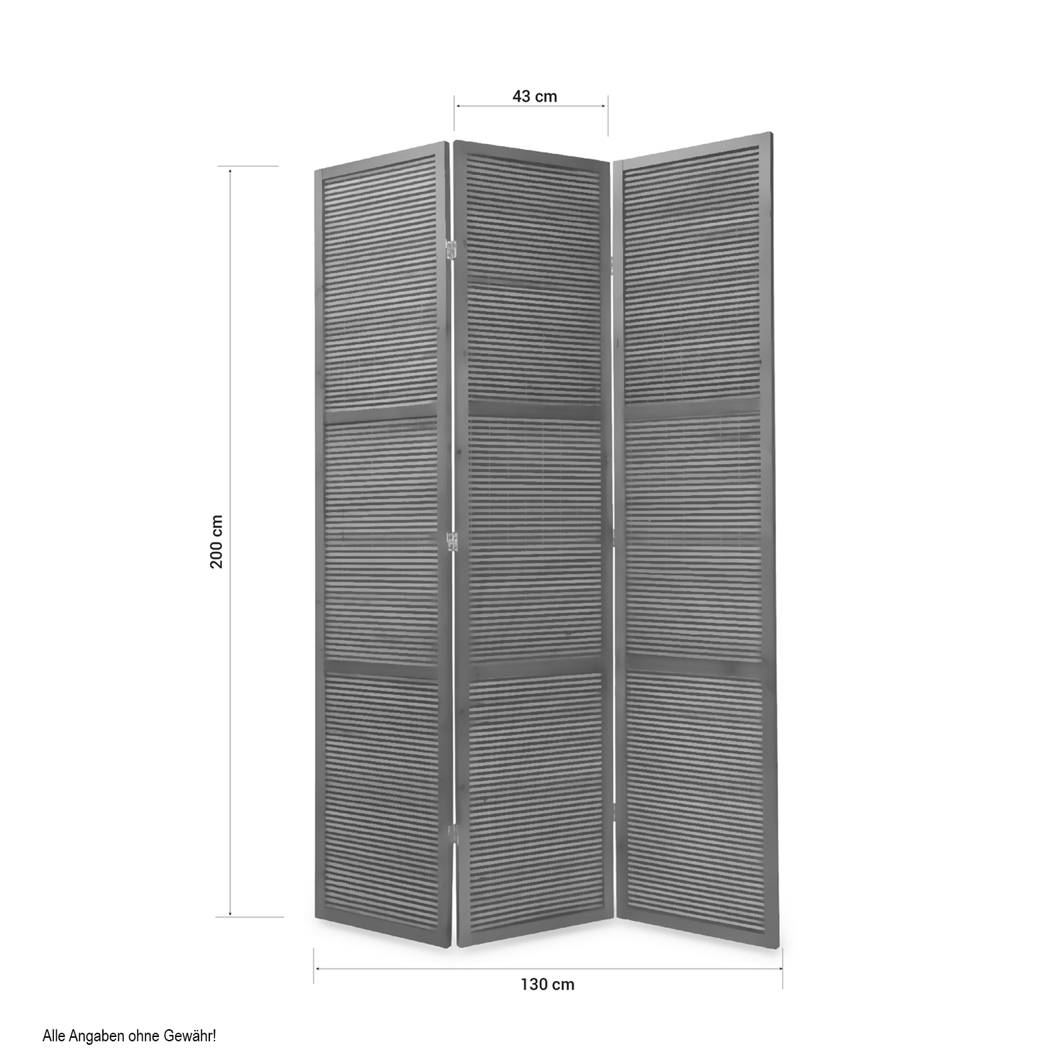 Paravent Raumteiler 3 4 teilig Sonderhöhe 2 m Holz Trennwand Sichtschutz Braun