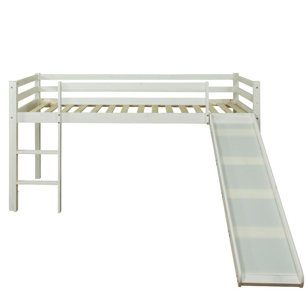 Cabin Bunk Bed 90x200 cm High sleeper Bed white or grey Wooden bed Childrens bed