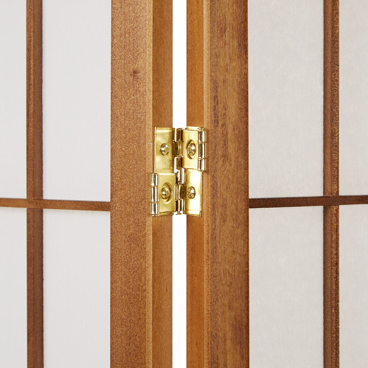 Paravent Light Brown Shoji Rice Paper White | 6-panel | Wood | Room Divider Partition Privacy Screen