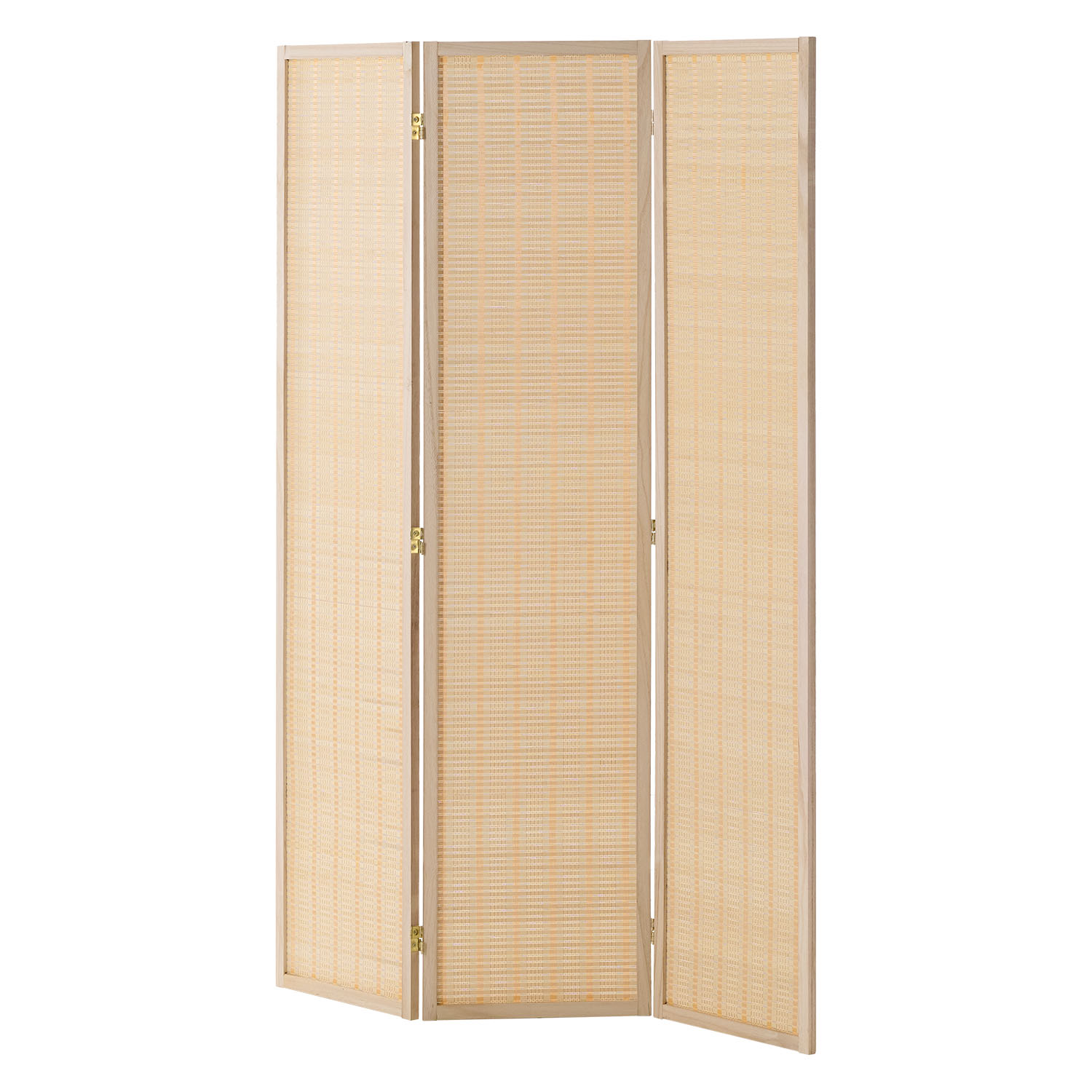 Paravent Natural Bamboo Slats | 3-panel | Wood | Room Divider Partition Privacy Screen