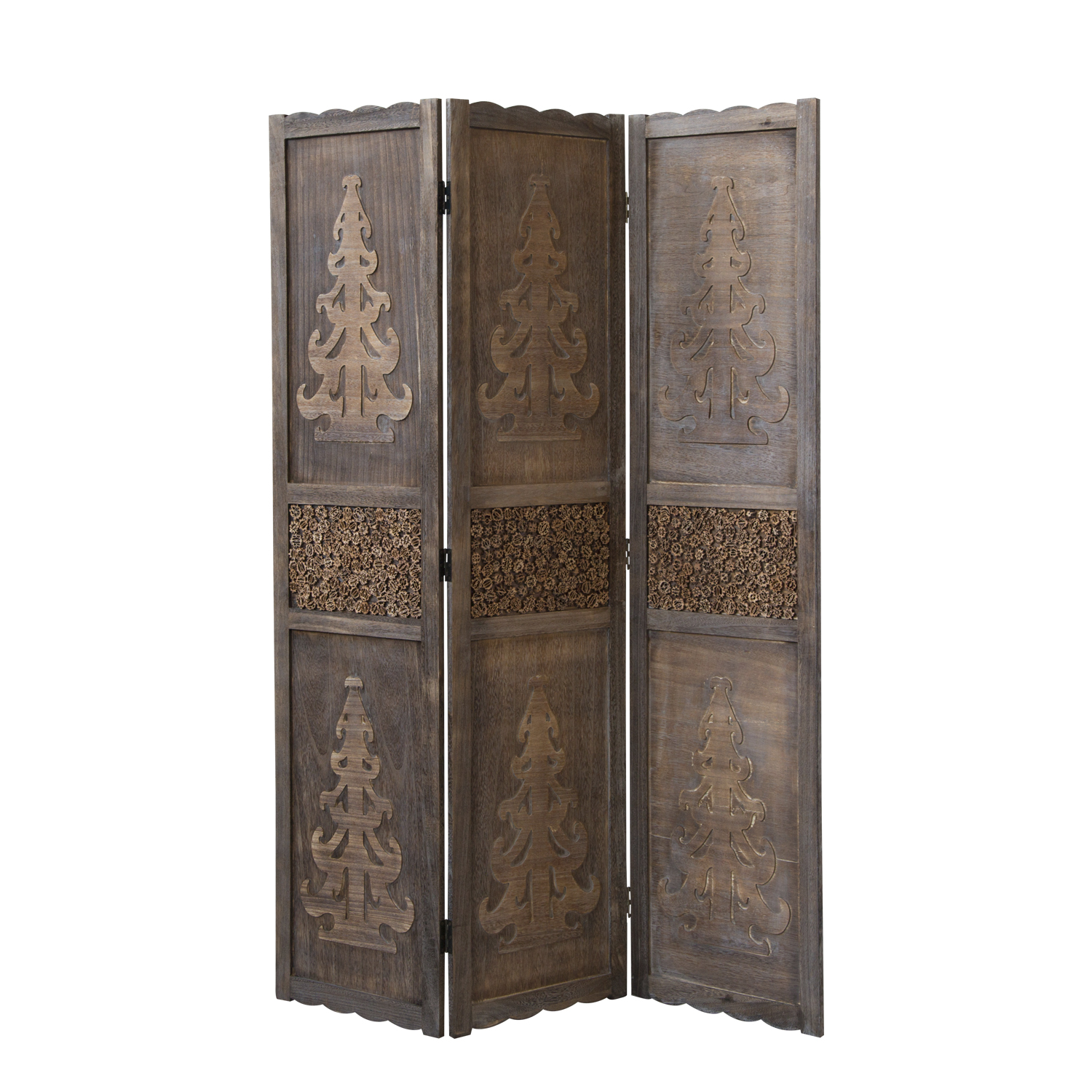 Paravent Brown Decorations | 3-panel | Wood | Room Divider Partition Privacy Screen