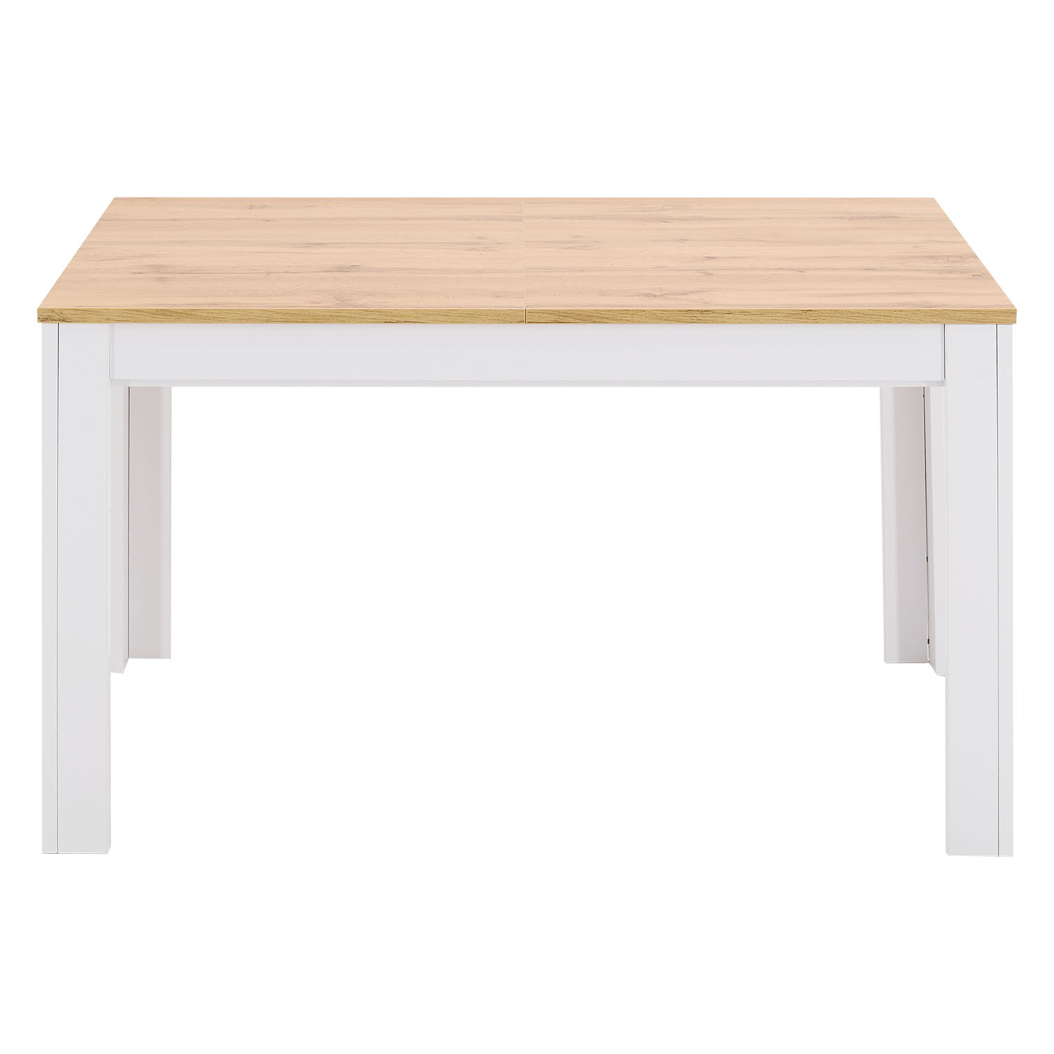 Modern Dining Table Kitchen Table White Wooden Table 135x86 cm Wotan Oak 8 Seater Extendable