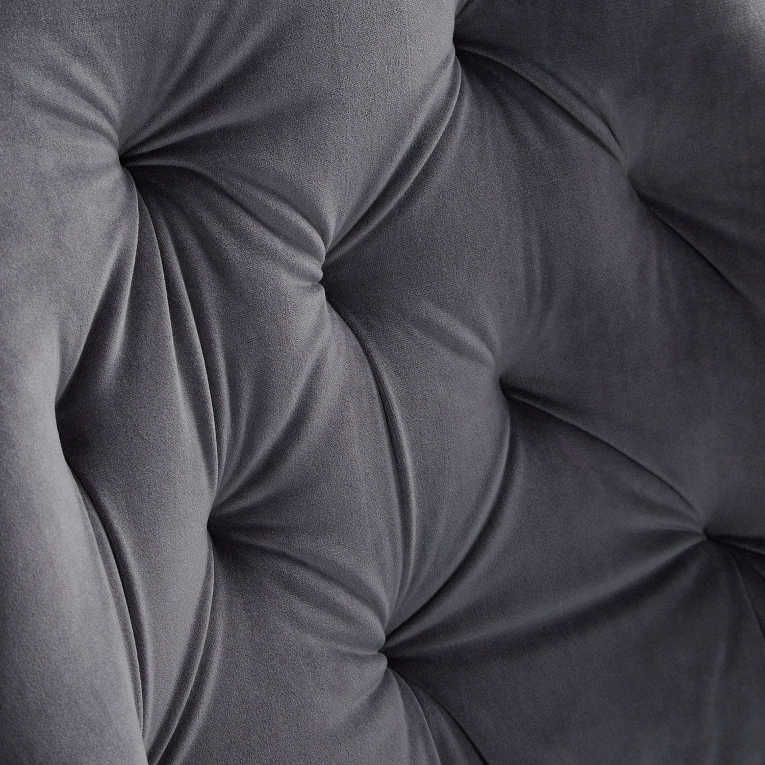 Upholstered Chair Velvet Grey | Set of 6 | with Armrests | Kitchen Dining Room Office