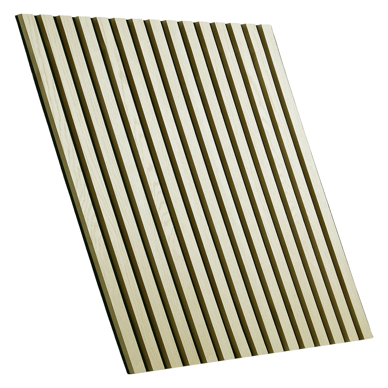 Acoustic Panels Wall Panels 60 x 60 cm Cream | Wood | 4-piece Set | 3D Strips