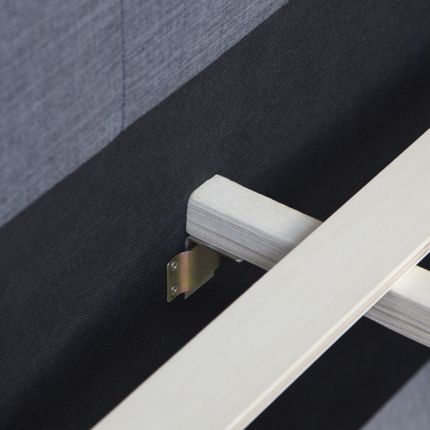 Upholstered Bed 90 120 140 160 180 x 200 cm Double Bed Fabric Bedstead Slatted Frame Anthracite