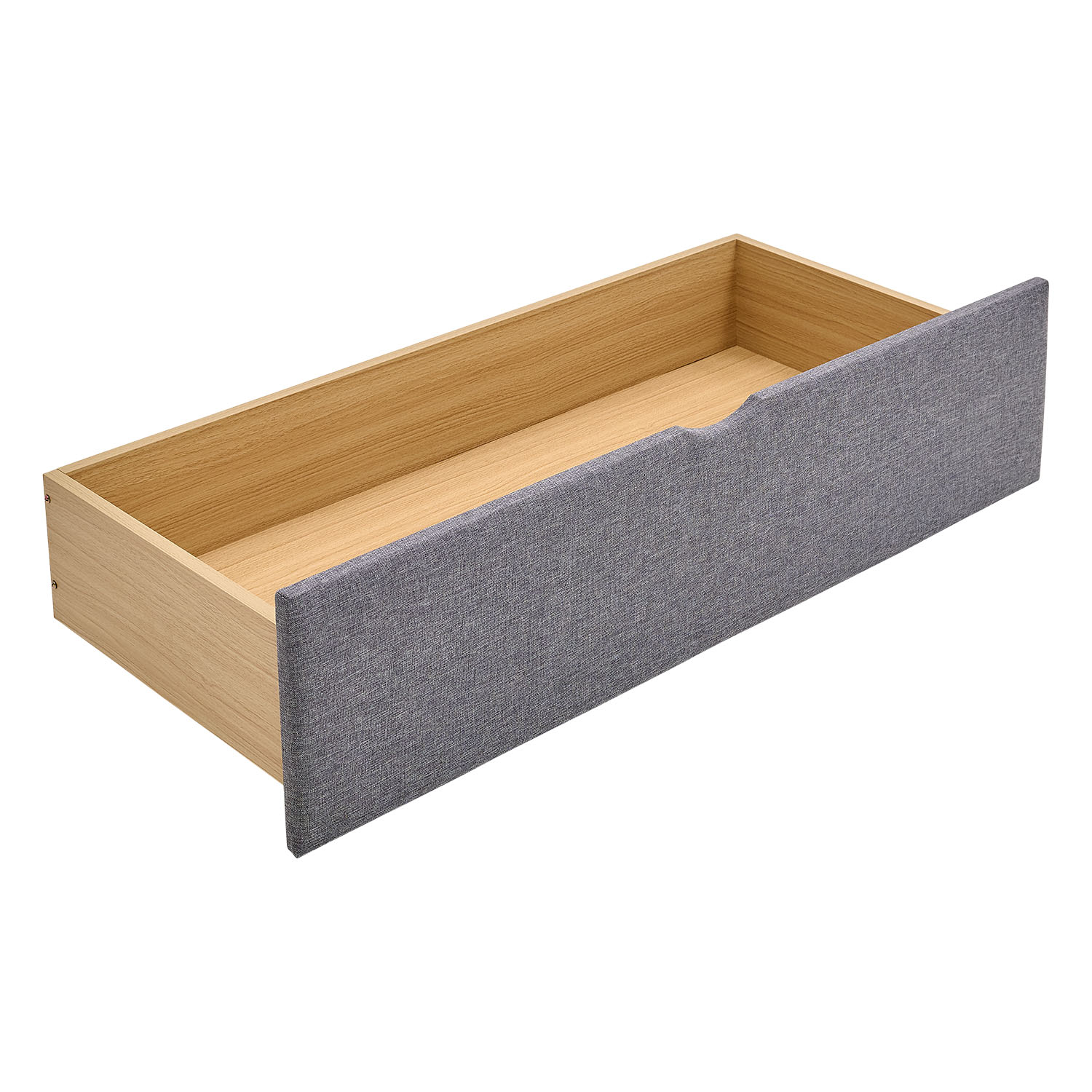 Bed Drawer Set of 2 Drawers Pull-Out Bed Box Storage with Castors Grey