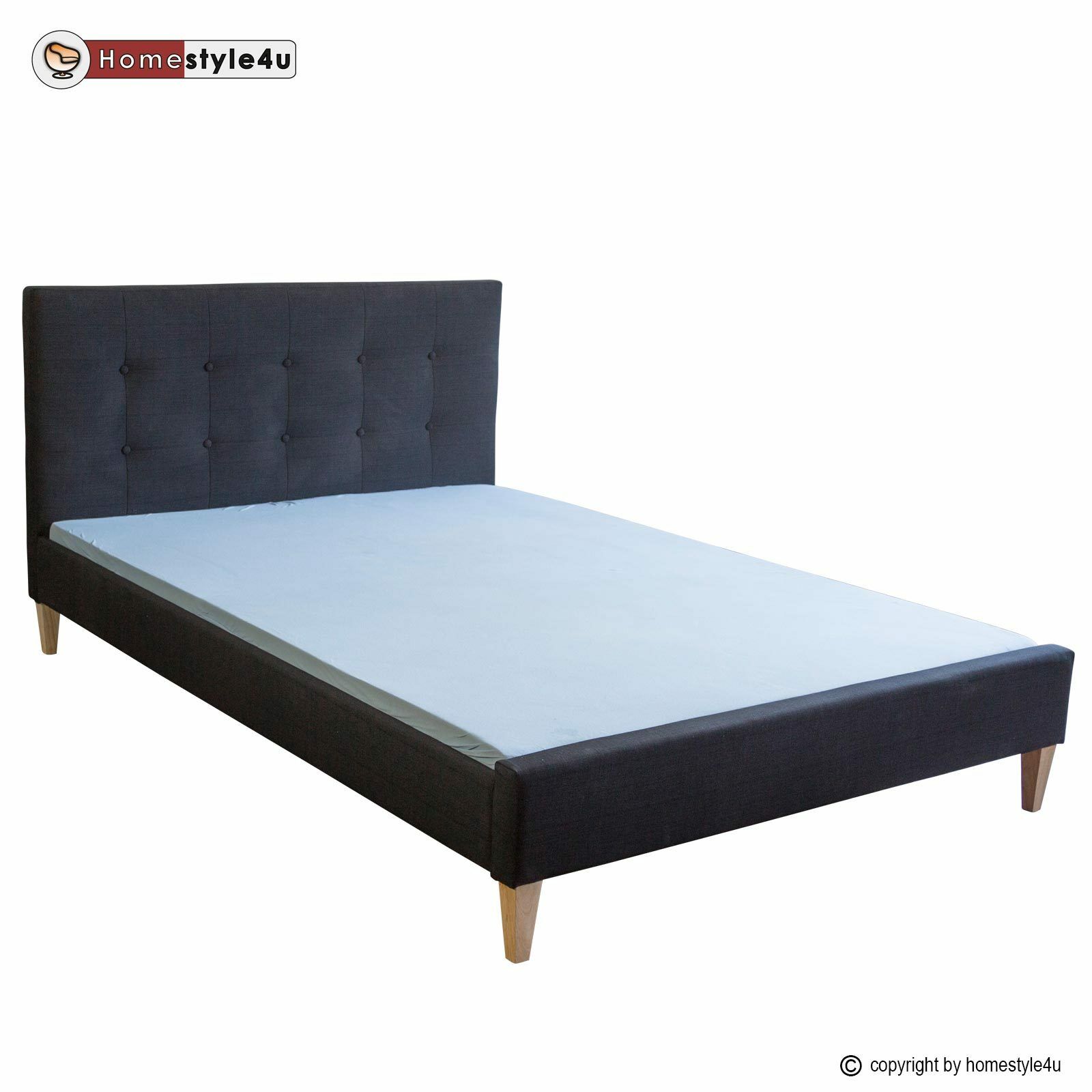 Upholstered bed rack 140 x 200 black Upholstered bed rack 140 x 200 black