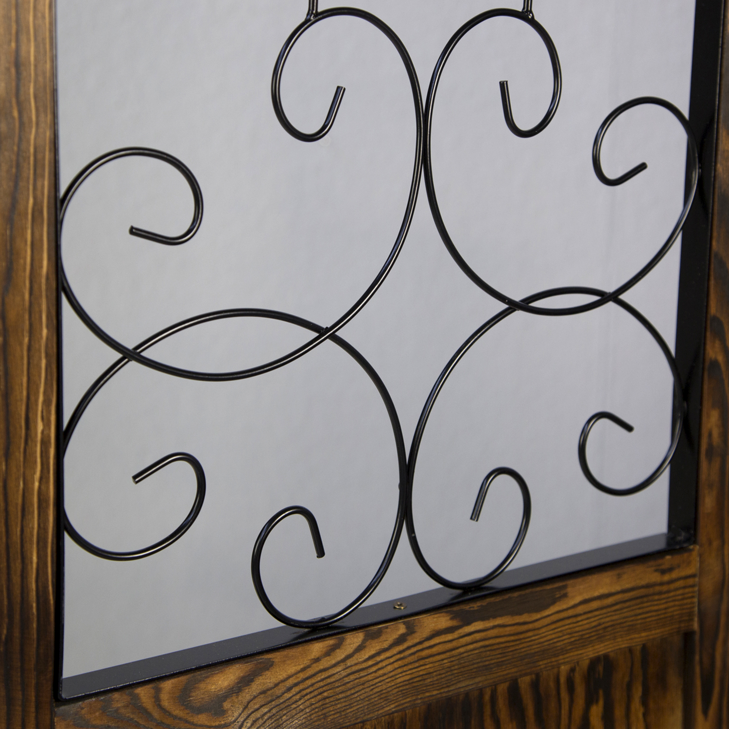 Paravent Brown with Decorations | 3-panel | Wood | Room Divider Partition Privacy Screen