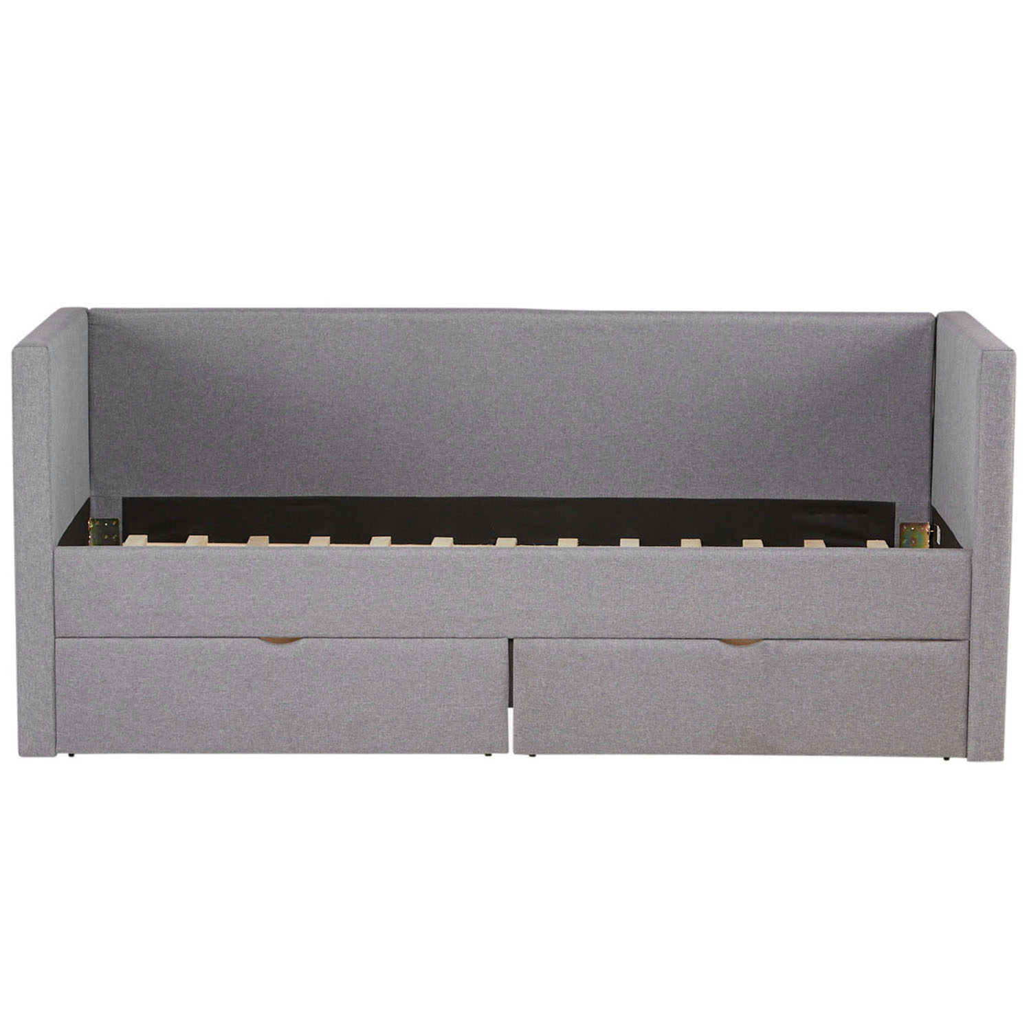 Upholstered Bed 90x200 Grey Bed Drawer Day Bed Sofa Bed Guest Bed Extendable