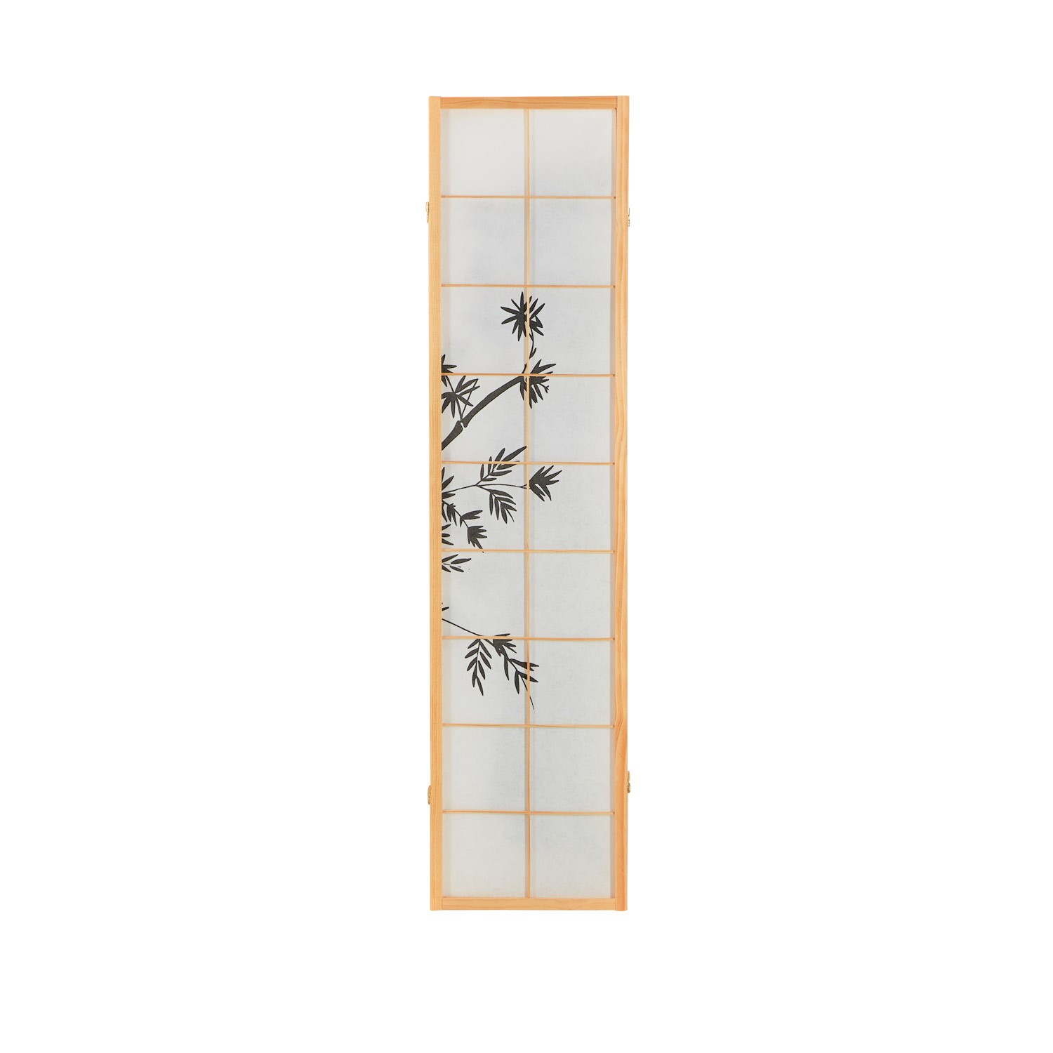 Paravent Natural Bamboo Pattern Print | 5-panel | Wood | Room Divider Partition Privacy Screen