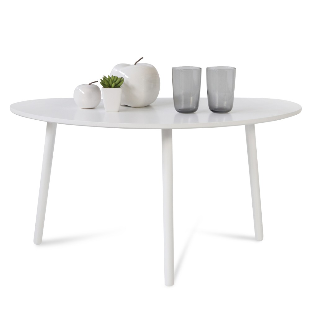 Side Table Occasional Table Coffee Table White Wooden Table Kidney Table Wood