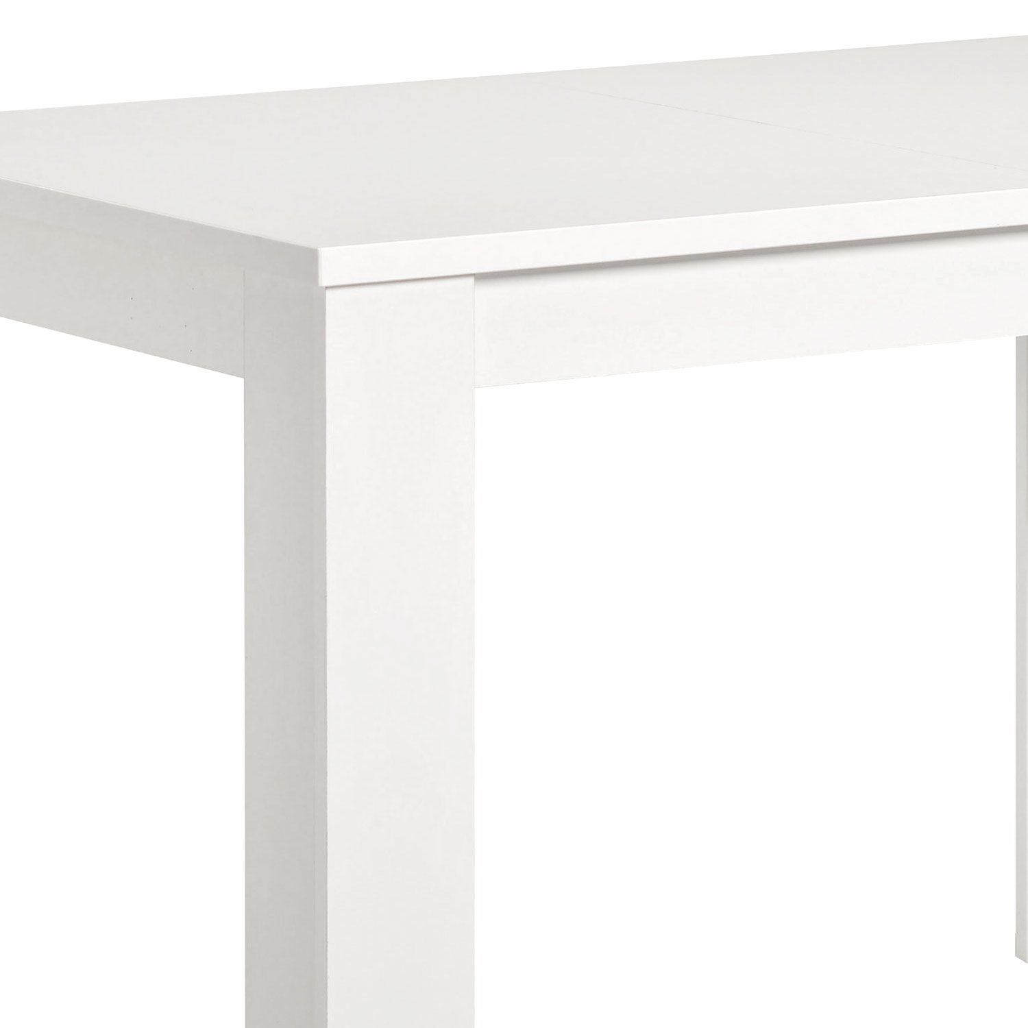 Dining set | 4-piece set upholstered chairs grey velvet without armrest | dining table white 120 x 80 cm | extendable 153 cm