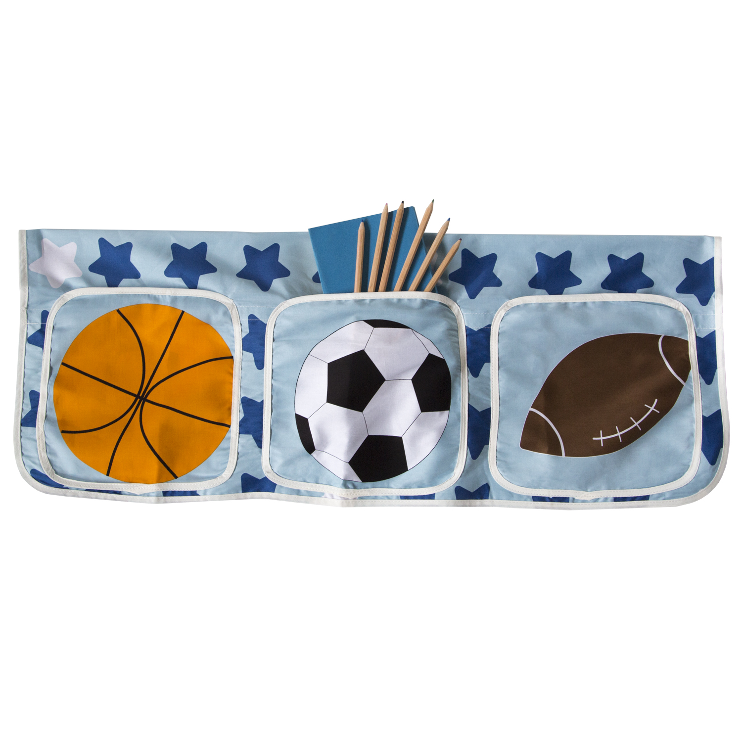 Accessoires De Lit Sac En Tissu Lit D'Enfant Lit Superposé Literie Blue Football