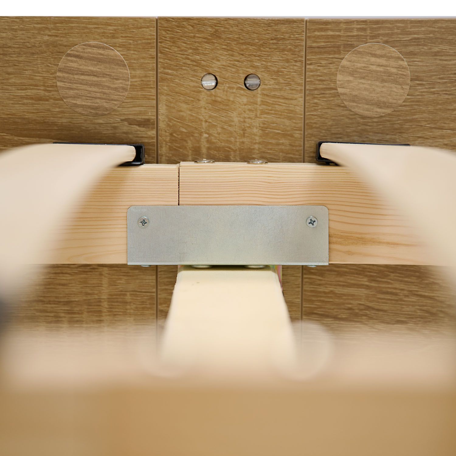 Comfort Bed 120x200 cm Natural | Senior Bed Height Adjustable with Slatted Frame | Double Bed | Wood