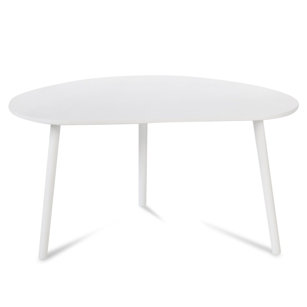 Side Table Occasional Table Coffee Table White Wooden Table Kidney Table Wood
