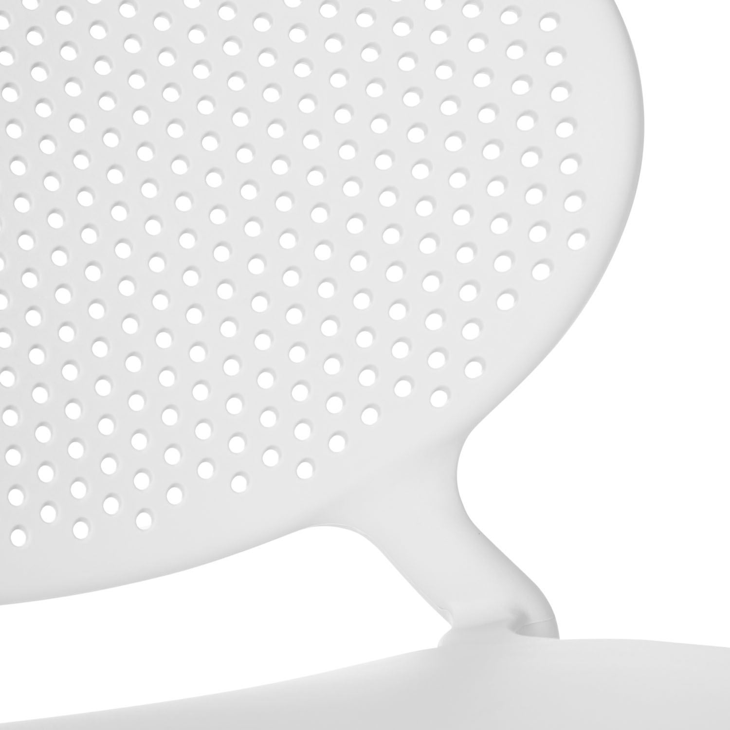 Modern Garden chair Set of 4 White Camping chairs Outdoor chairs Plastic Stacking chairs Kitchen chairs