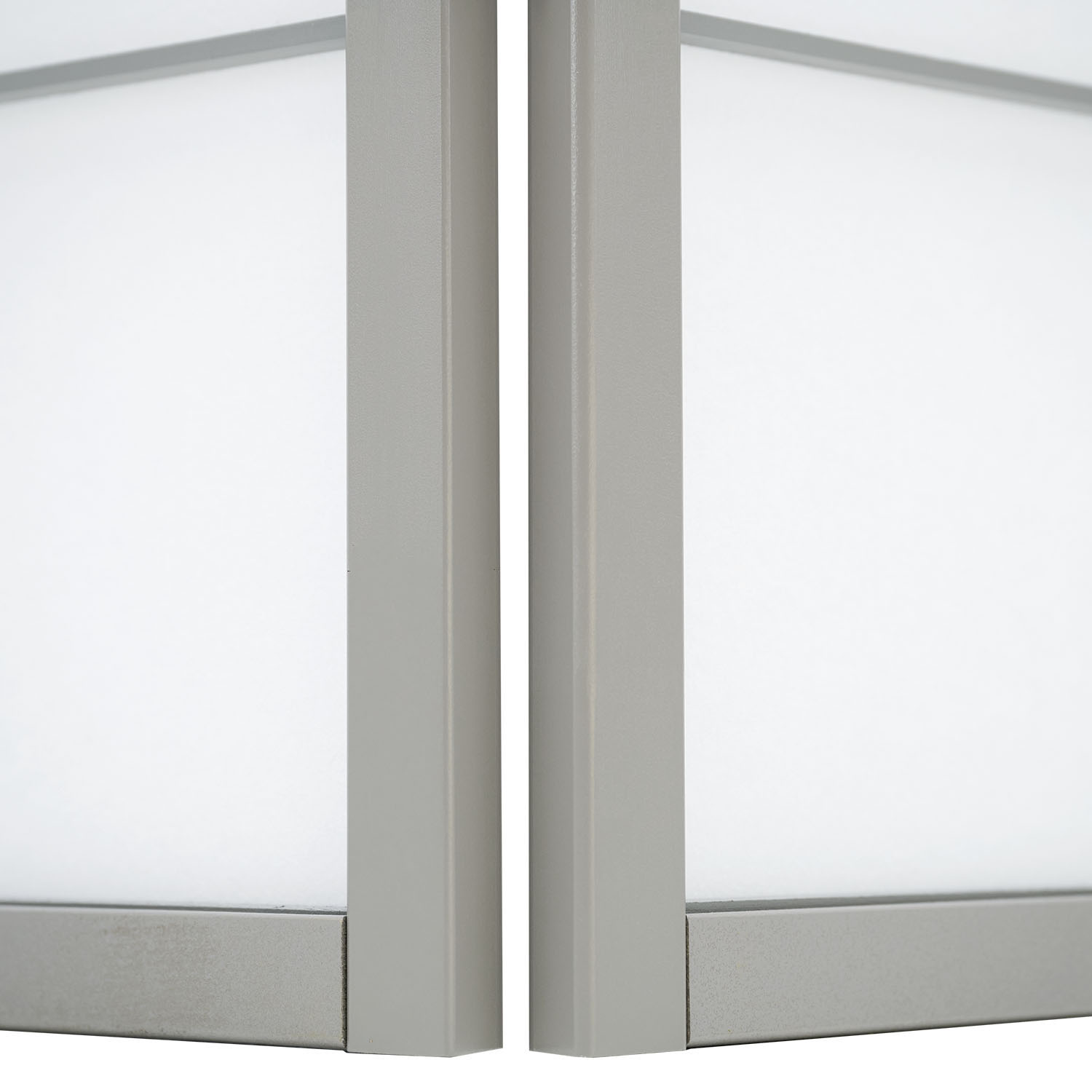 Paravent Grey Shoji | 4-panel | Wood | Room Divider | Partition Privacy Screen
