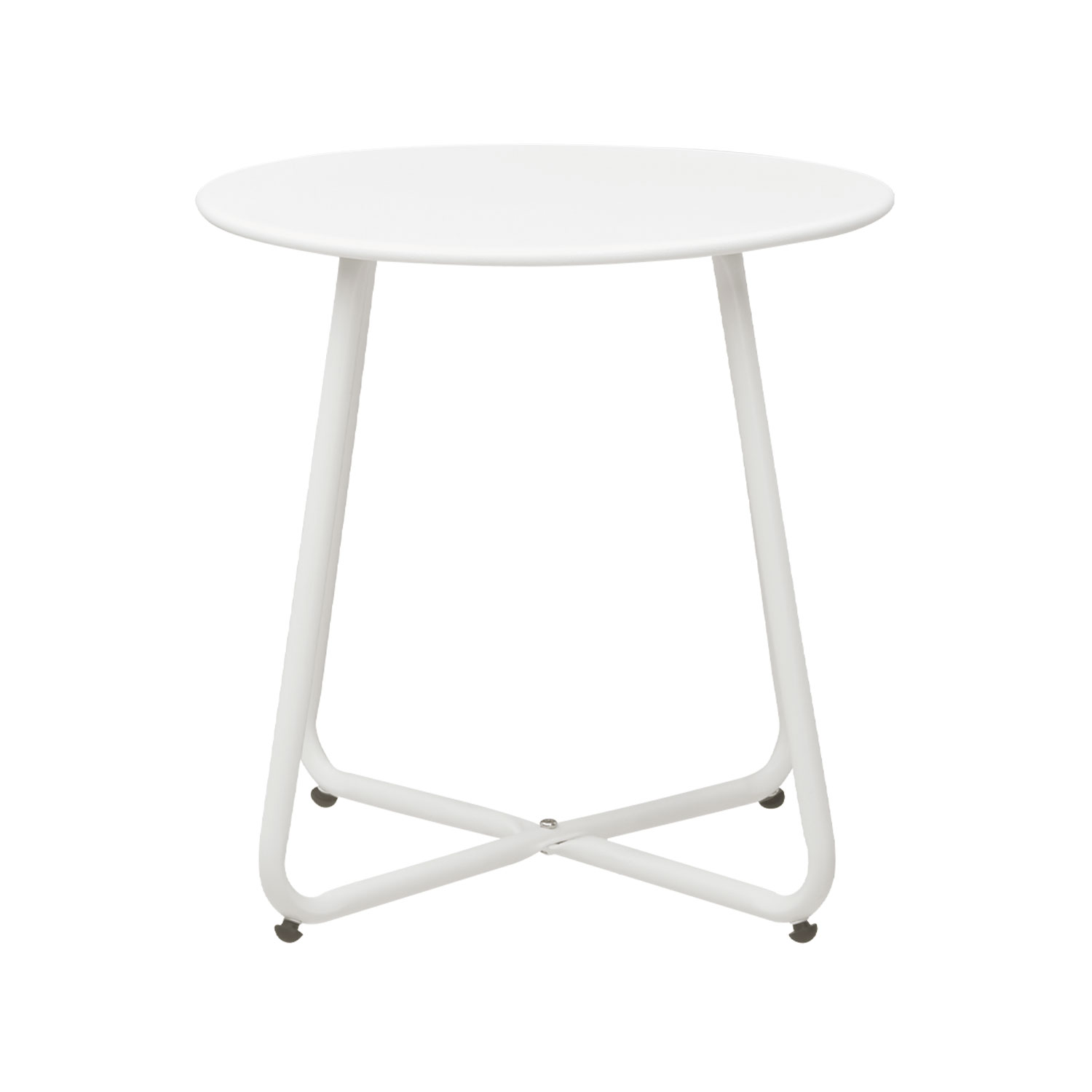 Coffee table Side table Round Garden Table White Metal Small table Outdoor table Bistro table