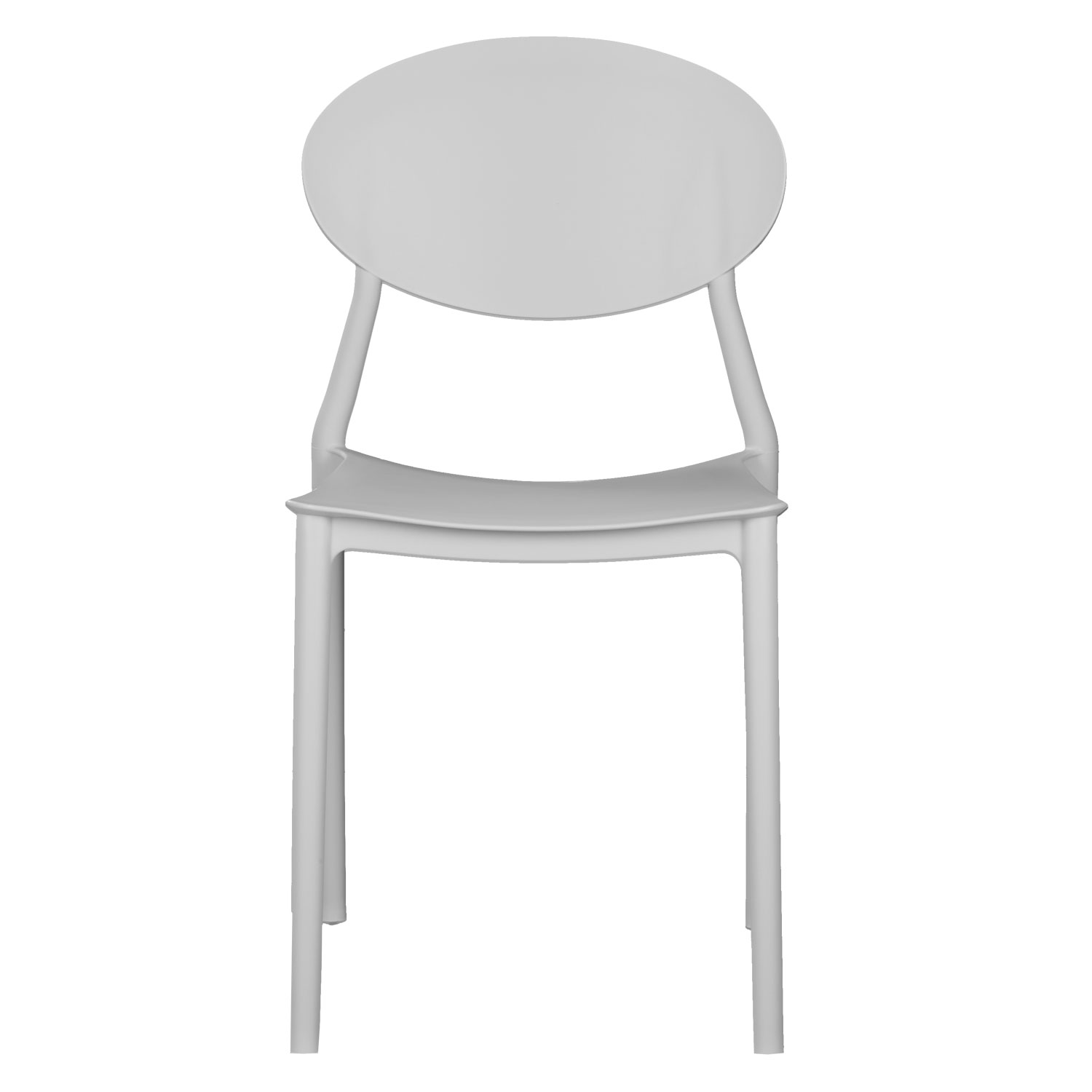 Garden chair Set of 4 Camping chairs Grey Outdoor chairs Plastic Stacking chairs Kitchen chairs
