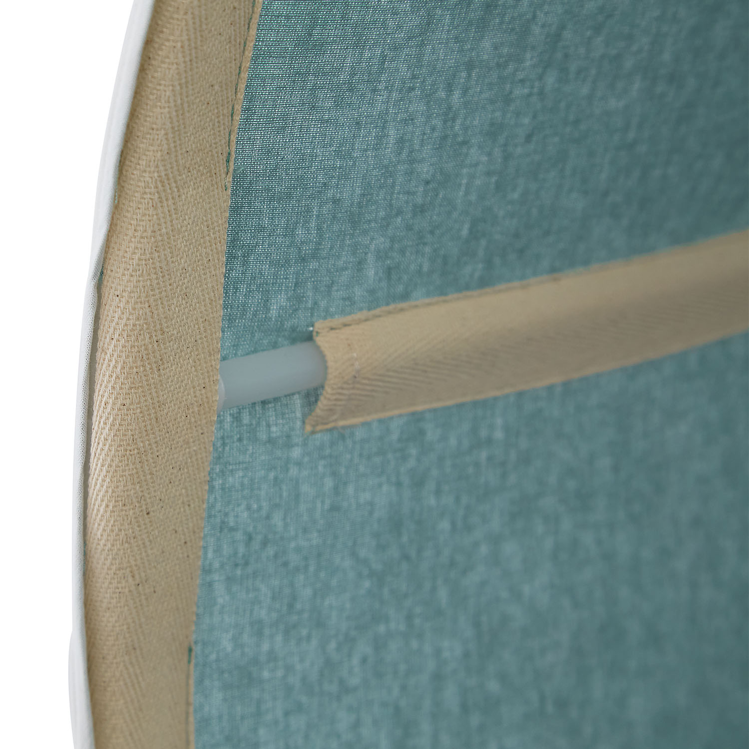 Loft Bed for Kids 90x200 cm White with Curtain in Mint Green | Tunnel | with Slatted Frame
